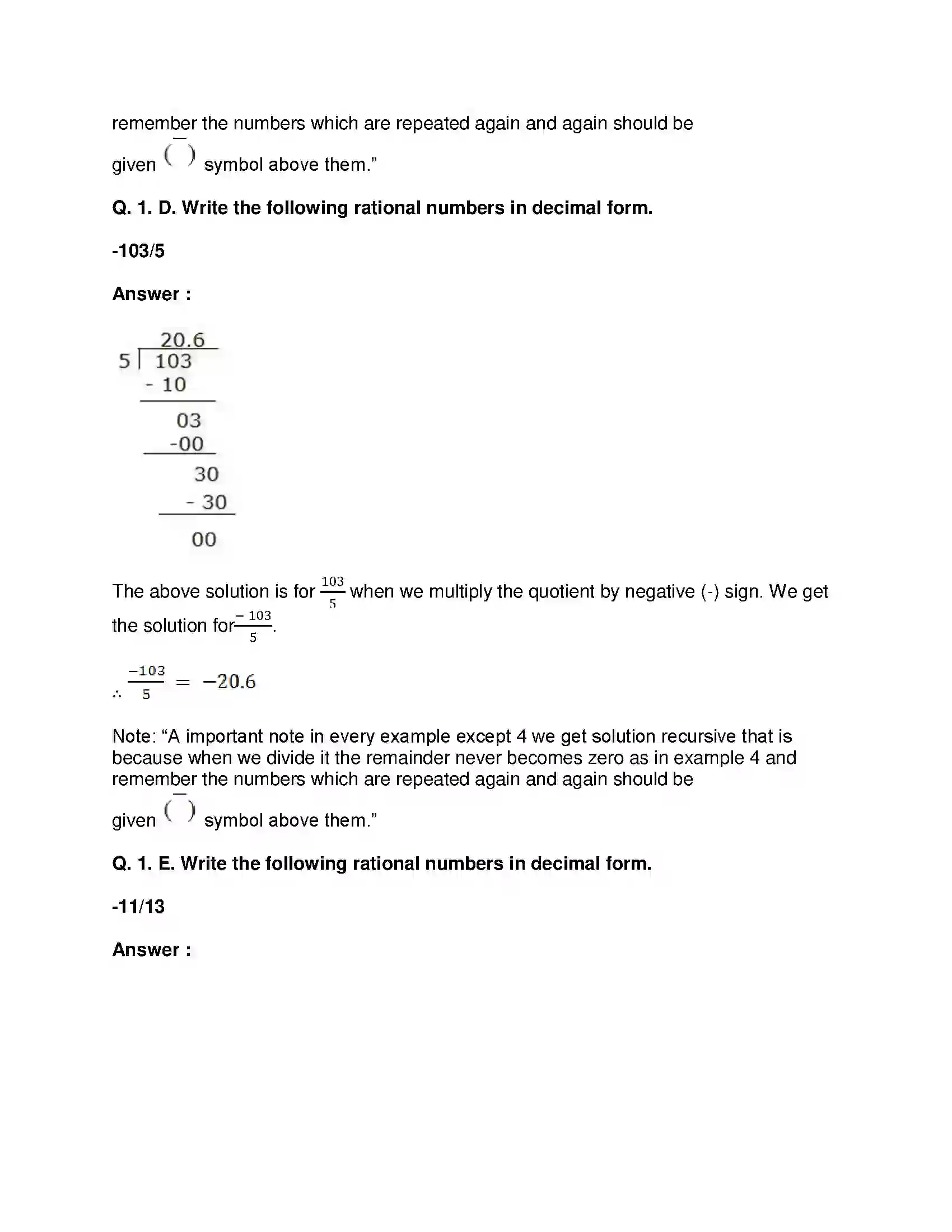 Maharashtra Board Class 8th Mathematics - English Medium Rational and Irrational Numbers Solution 11