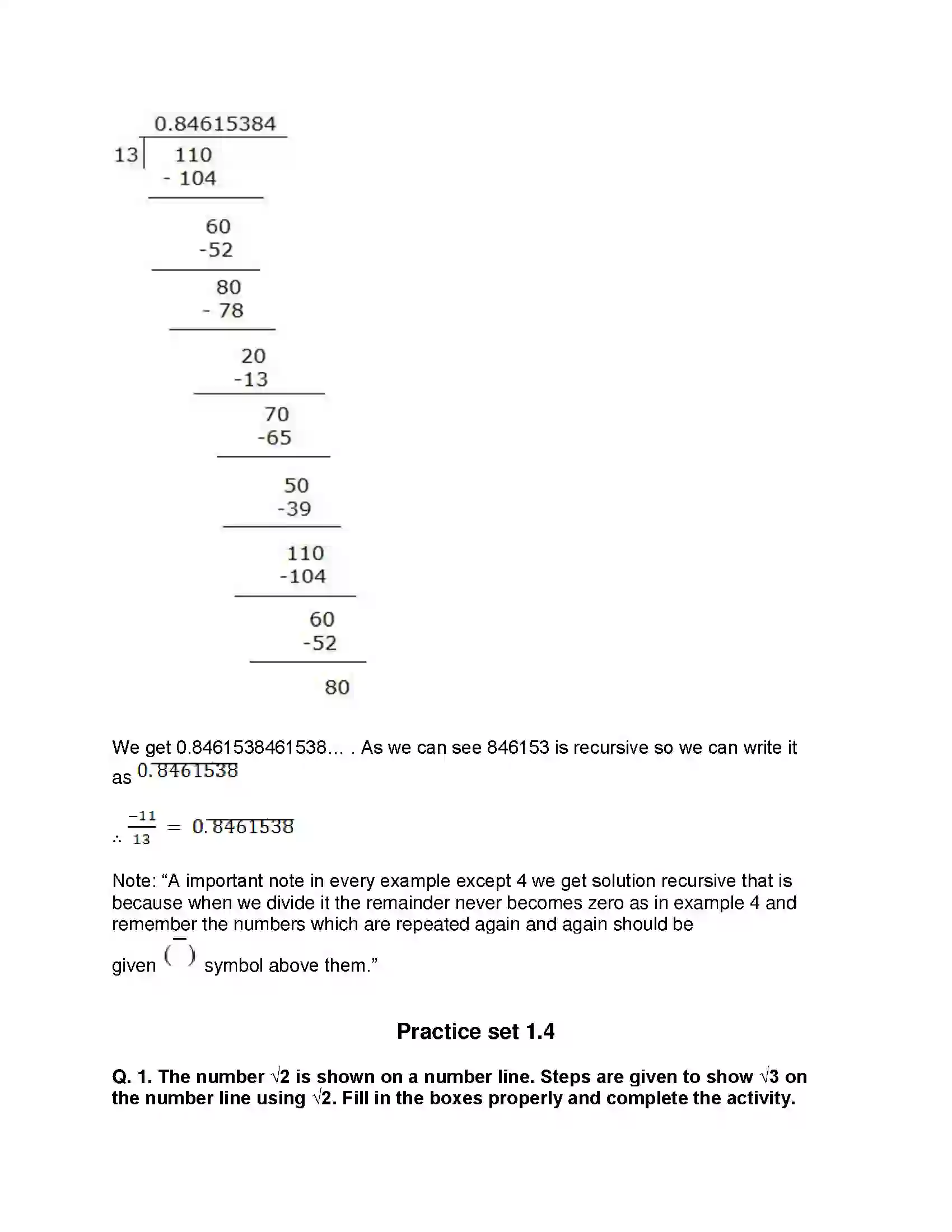 Maharashtra Board Class 8th Mathematics - English Medium Rational and Irrational Numbers Solution 12