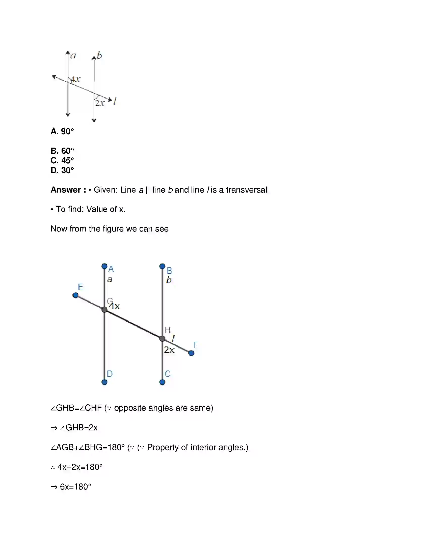 Maharashtra Board Class 8th Mathematics - English Medium Parallel Lines and Transversals Solution 5