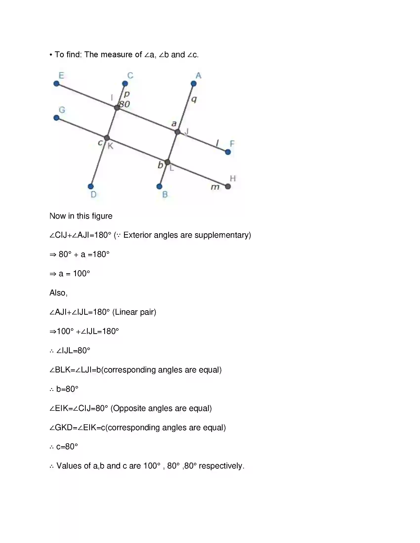 Maharashtra Board Class 8th Mathematics - English Medium Parallel Lines and Transversals Solution 8