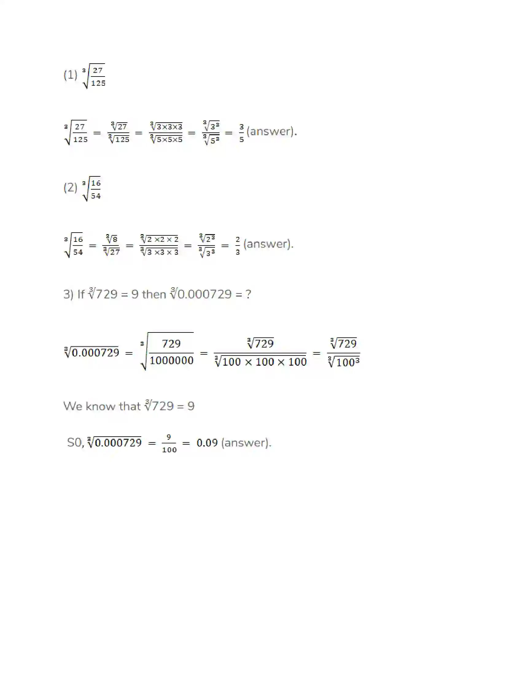 Maharashtra Board Class 8th Mathematics - English Medium Indices and Cube Root Solution 9