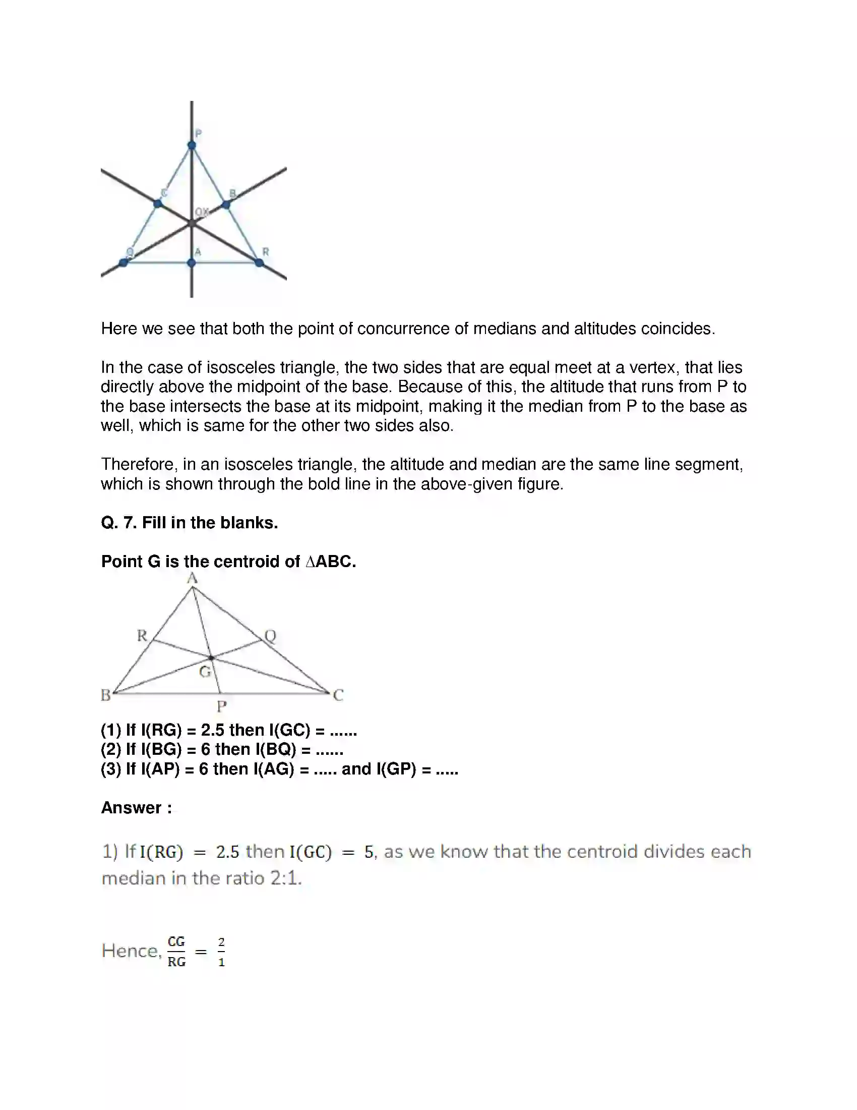 Maharashtra Board Class 8th Mathematics - English Medium Altitudes and Medians of a Triangle Solution 11