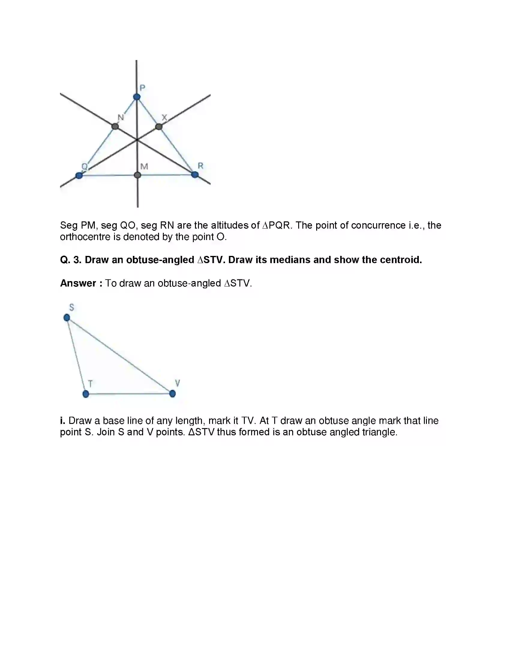 Maharashtra Board Class 8th Mathematics - English Medium Altitudes and Medians of a Triangle Solution 3