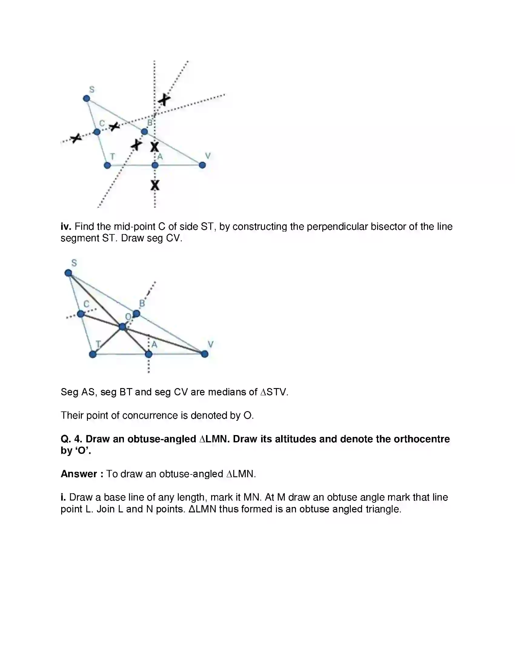 Maharashtra Board Class 8th Mathematics - English Medium Altitudes and Medians of a Triangle Solution 5