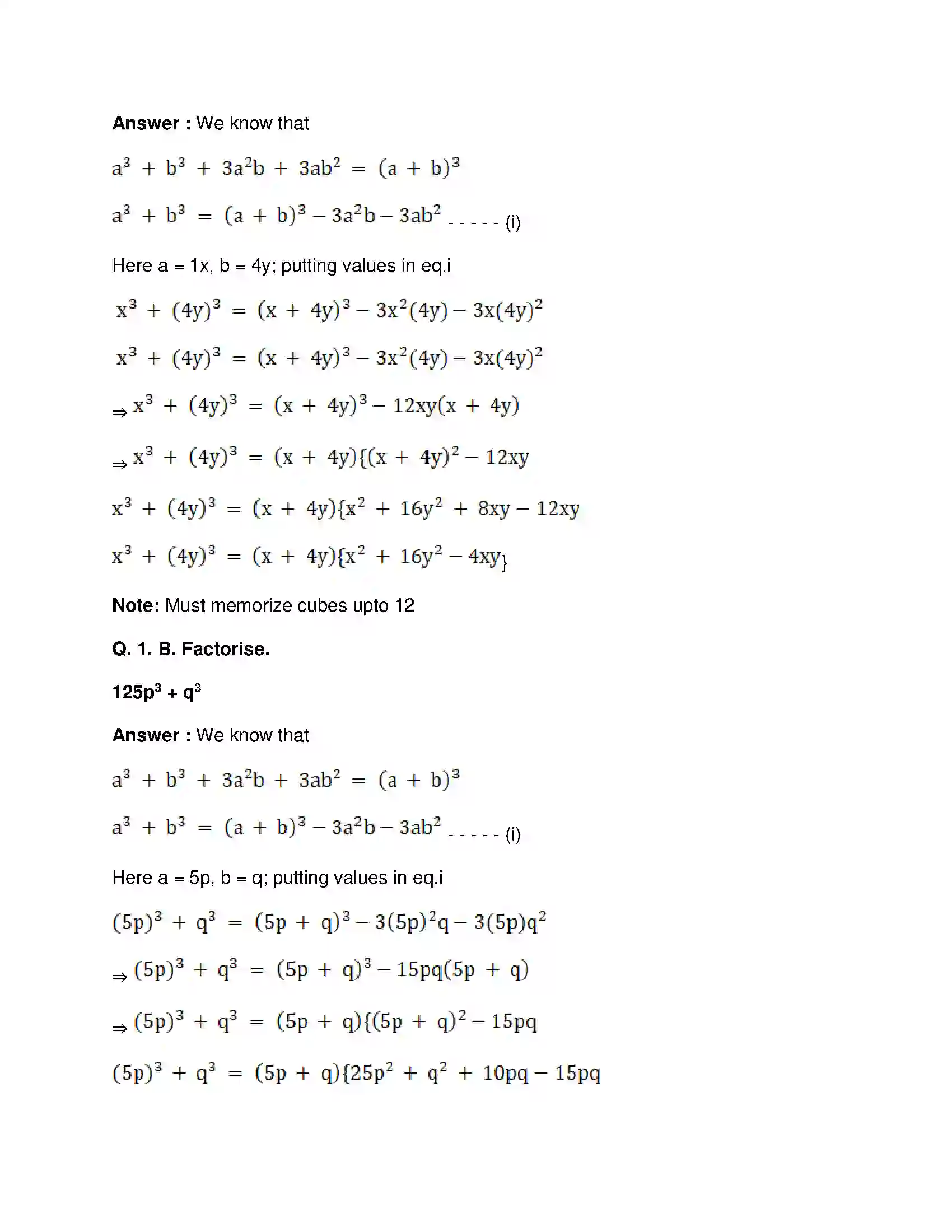 Maharashtra Board Class 8th Mathematics - English Medium Factorisation of Algebraic Expressions Solution 10