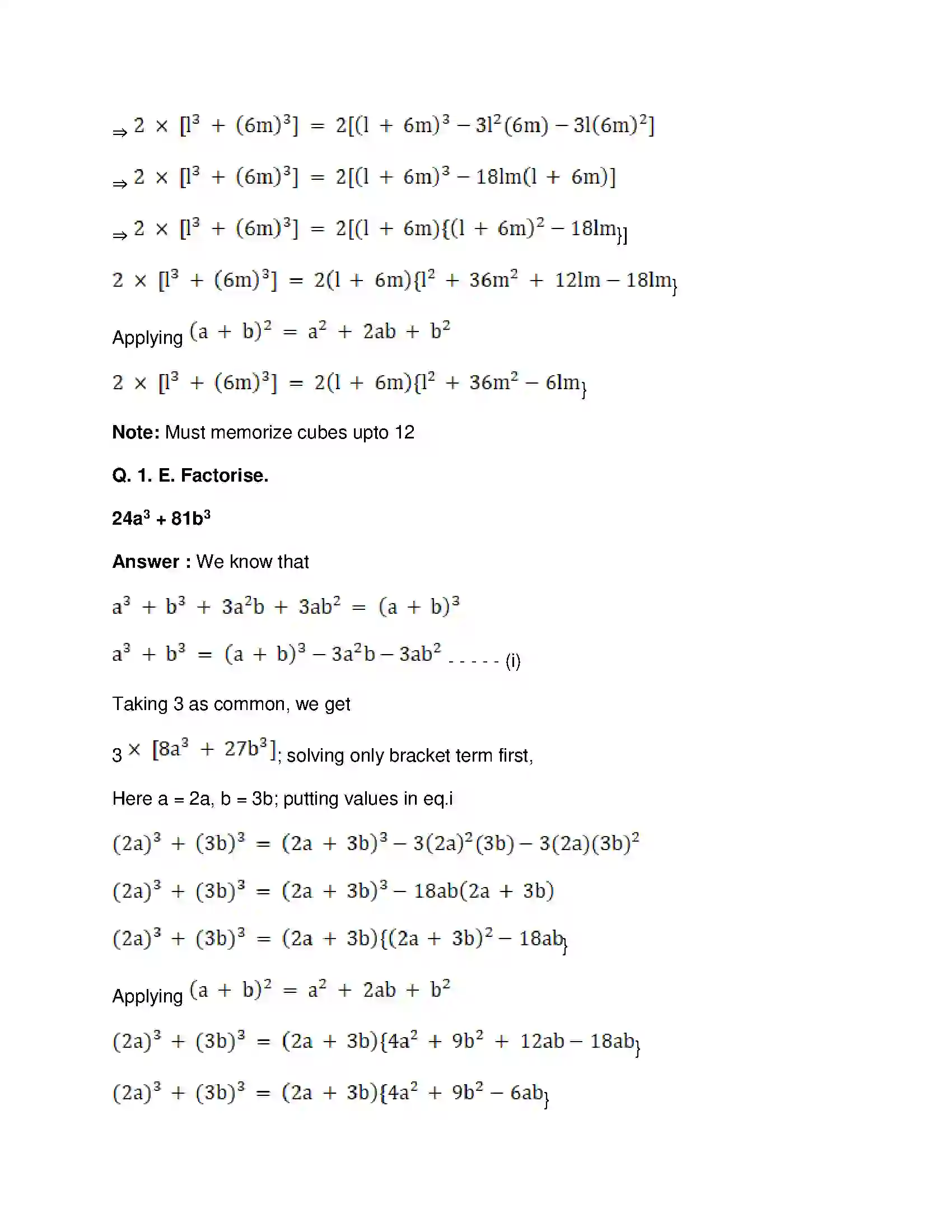 Maharashtra Board Class 8th Mathematics - English Medium Factorisation of Algebraic Expressions Solution 12