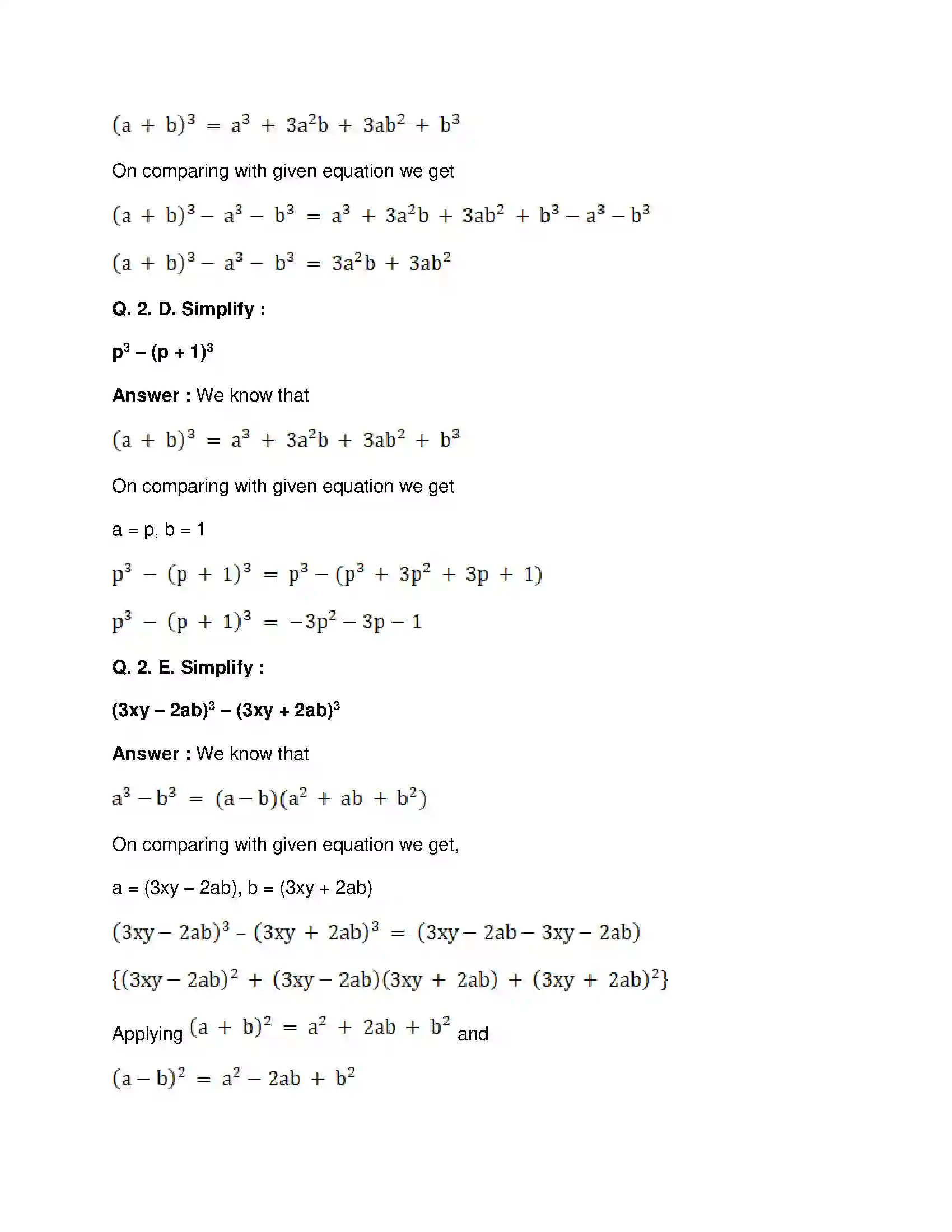 Maharashtra Board Class 8th Mathematics - English Medium Factorisation of Algebraic Expressions Solution 20