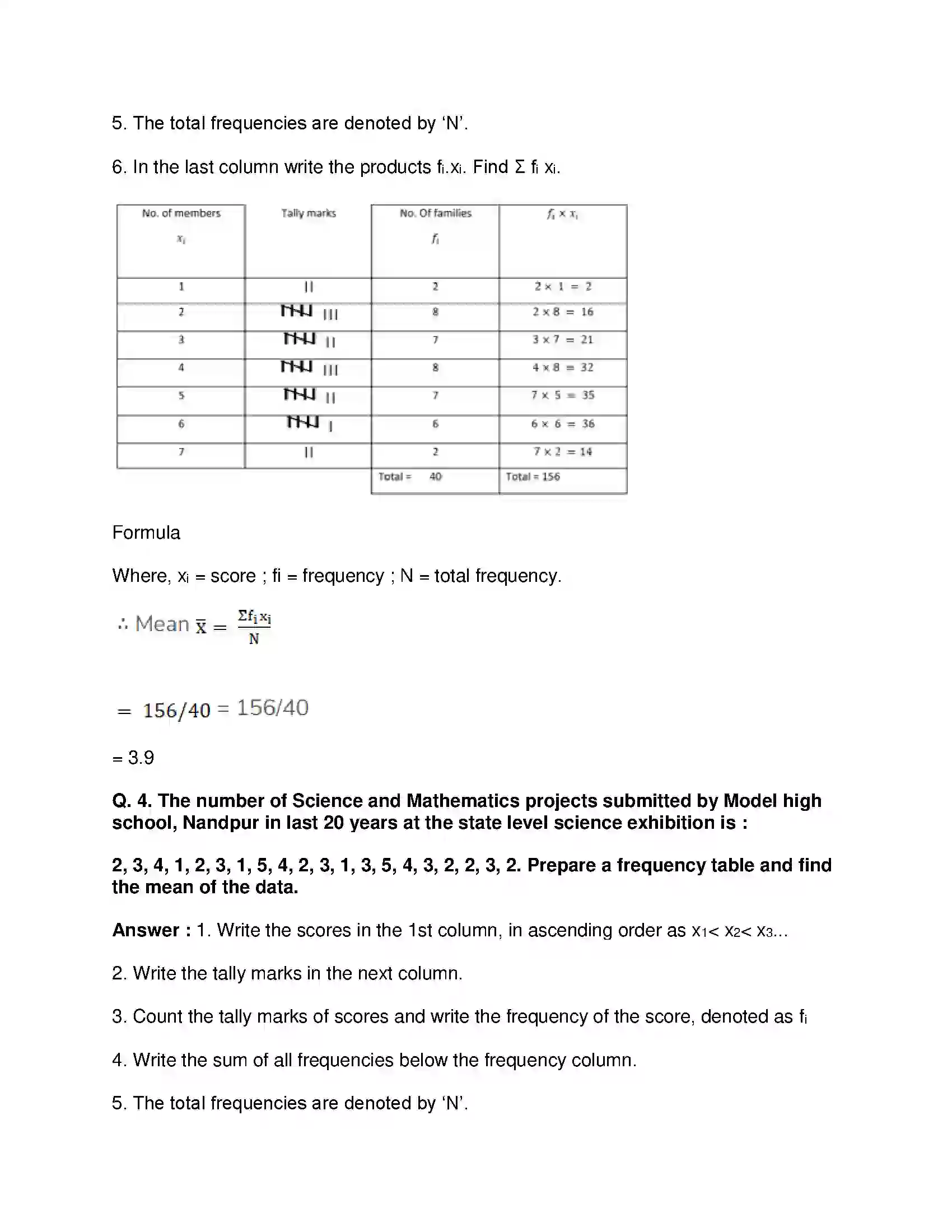 Maharashtra Board Class 8th Mathematics - English Medium Statistics Solution 4