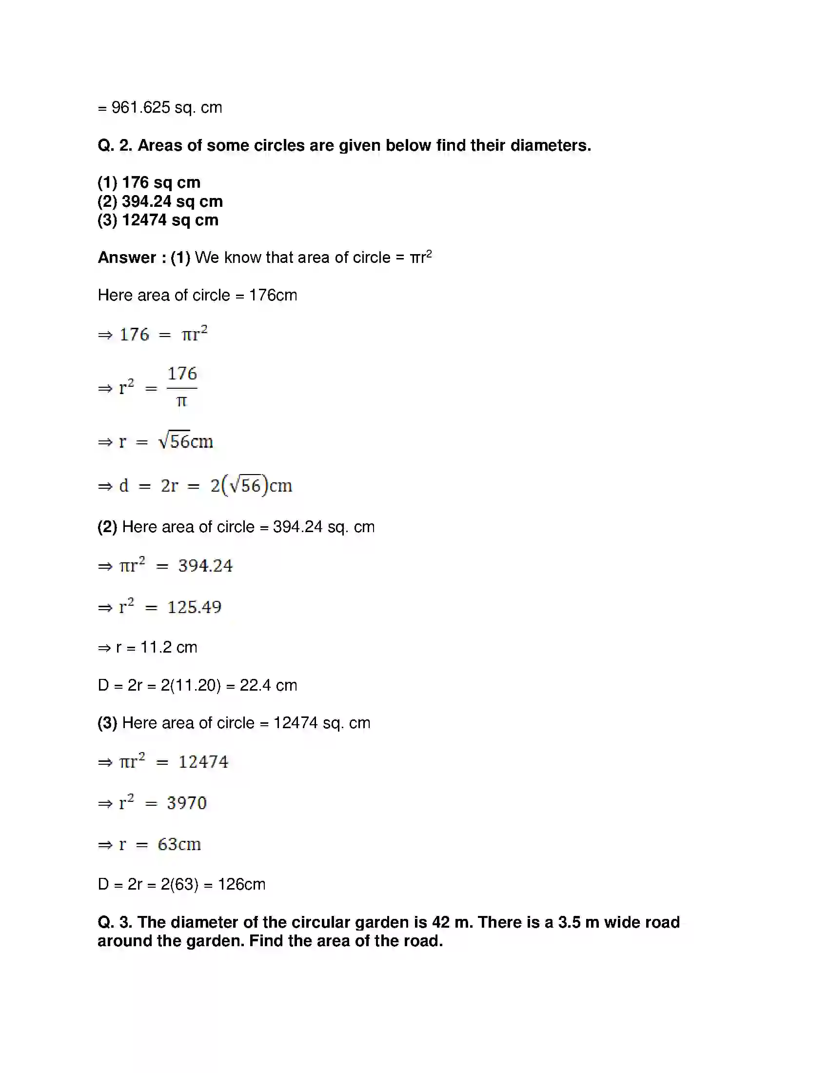 Maharashtra Board Class 8th Mathematics - English Medium Area Solution 15