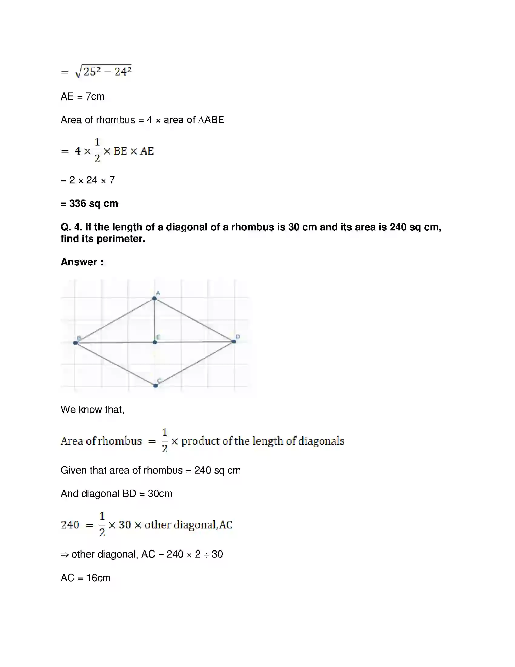 Maharashtra Board Class 8th Mathematics - English Medium Area Solution 4