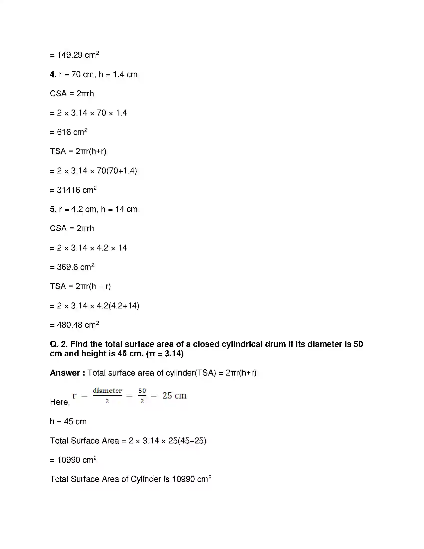Maharashtra Board Class 8th Mathematics - English Medium Surface Area and Volume Solution 5