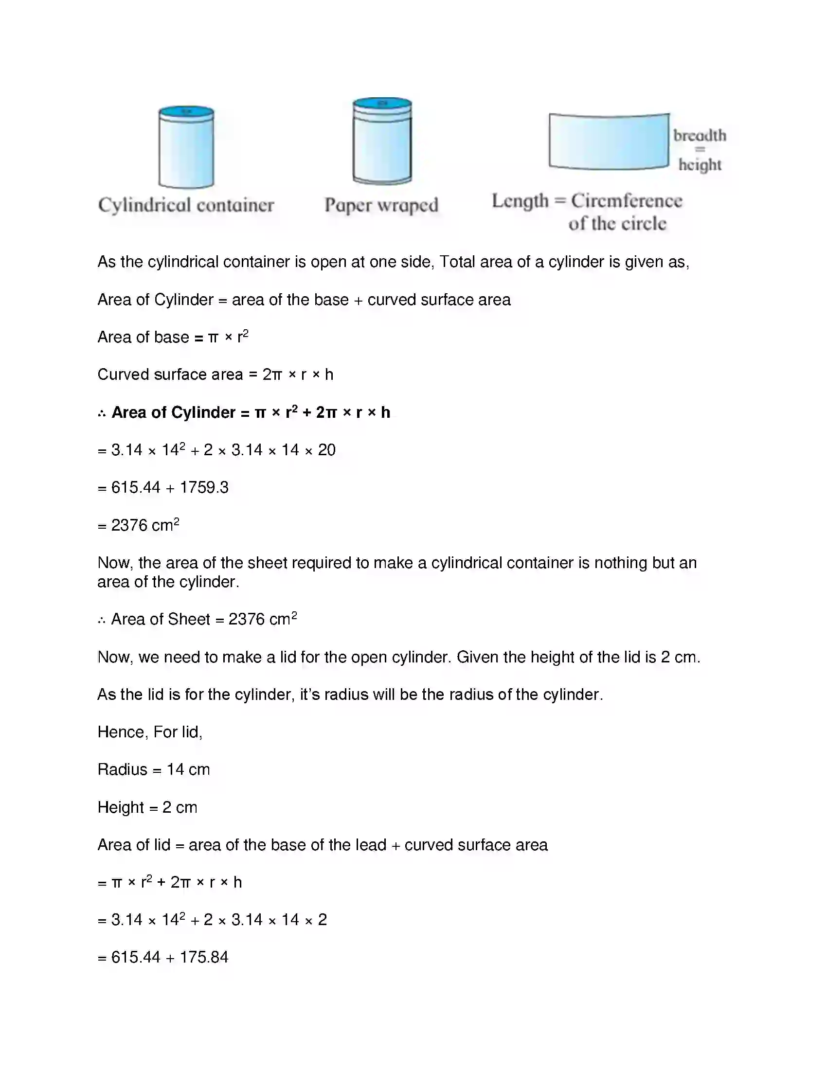 Maharashtra Board Class 8th Mathematics - English Medium Surface Area and Volume Solution 7