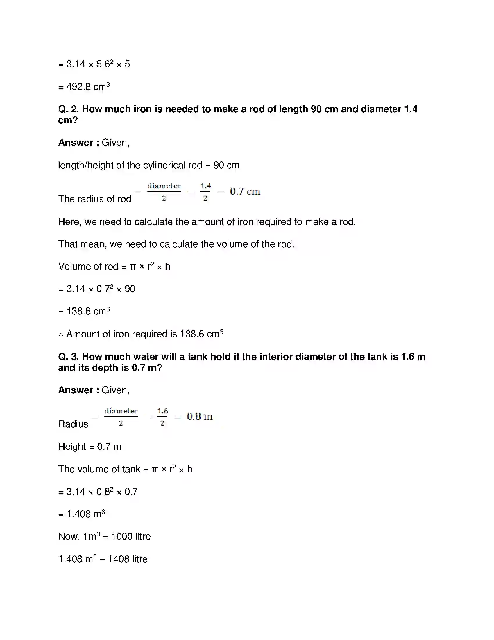 Maharashtra Board Class 8th Mathematics - English Medium Surface Area and Volume Solution 9