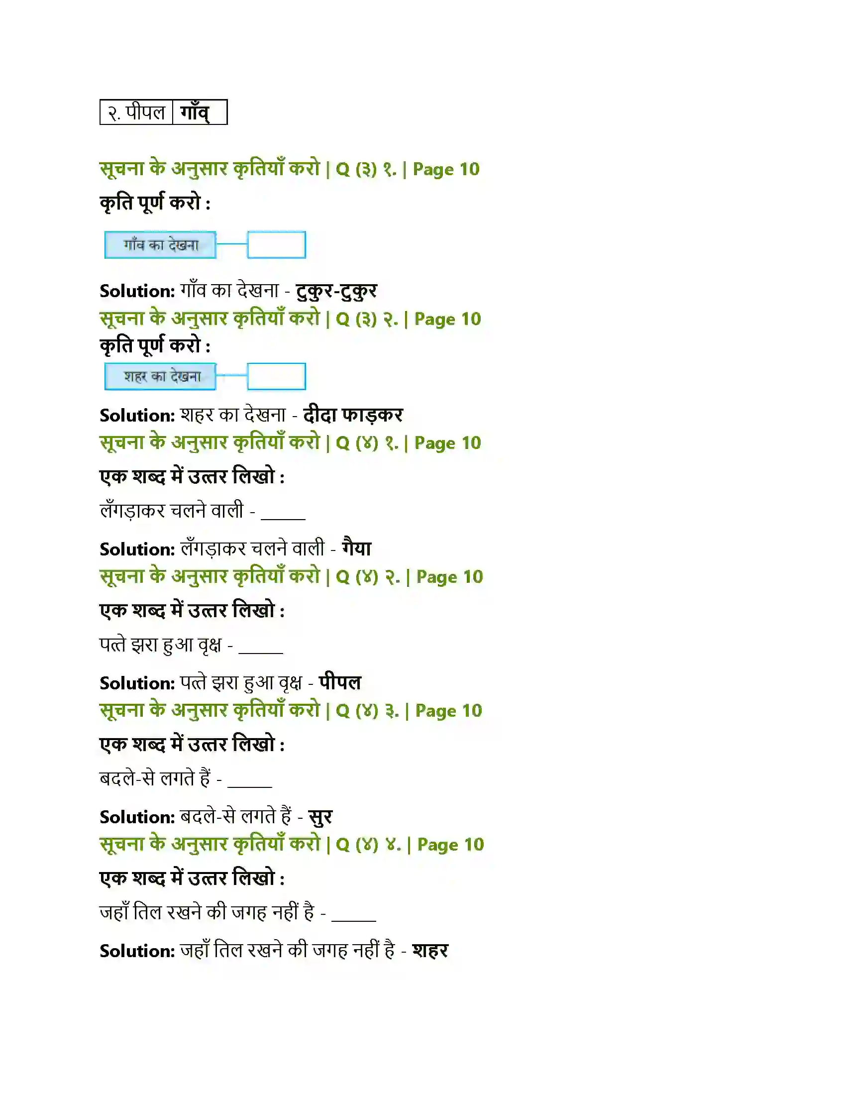 Maharashtra Board Class 8th Sulabhbharati गाँव-शहर Solution 2