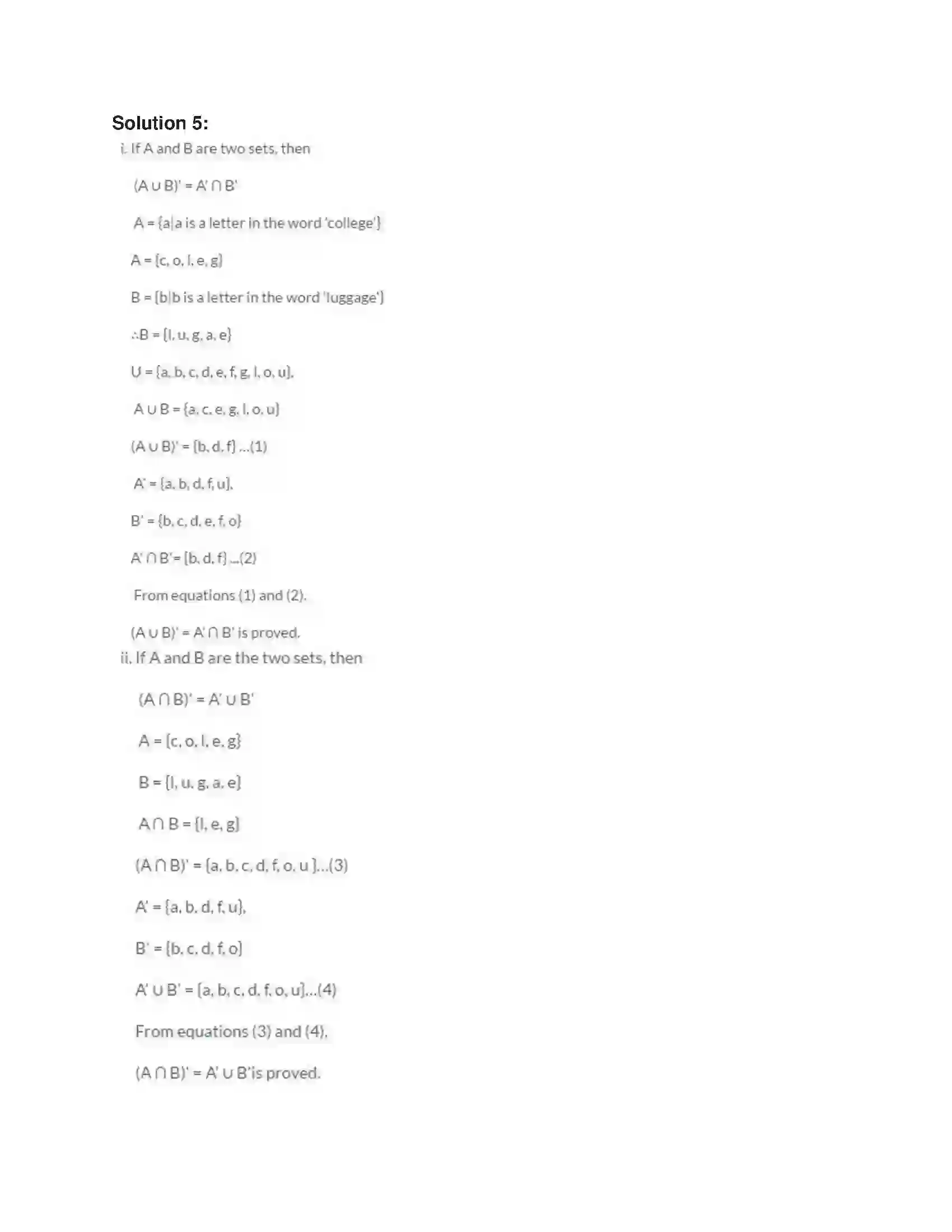 Maharashtra Board Class 9th Algebra Sets Solution 10