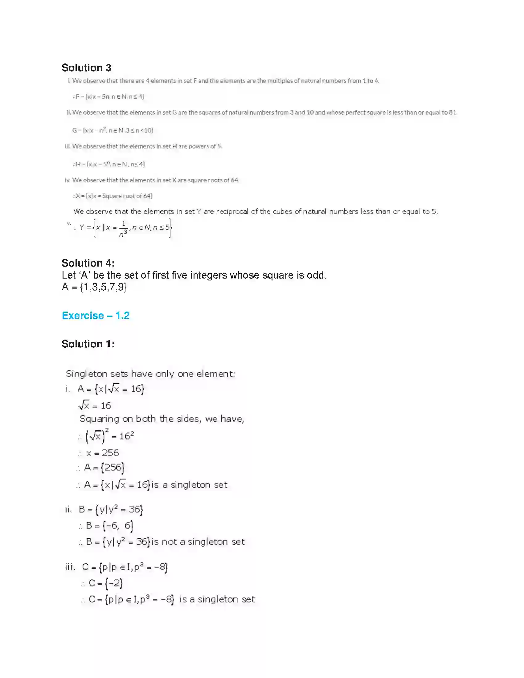 Maharashtra Board Class 9th Algebra Sets Solution 2