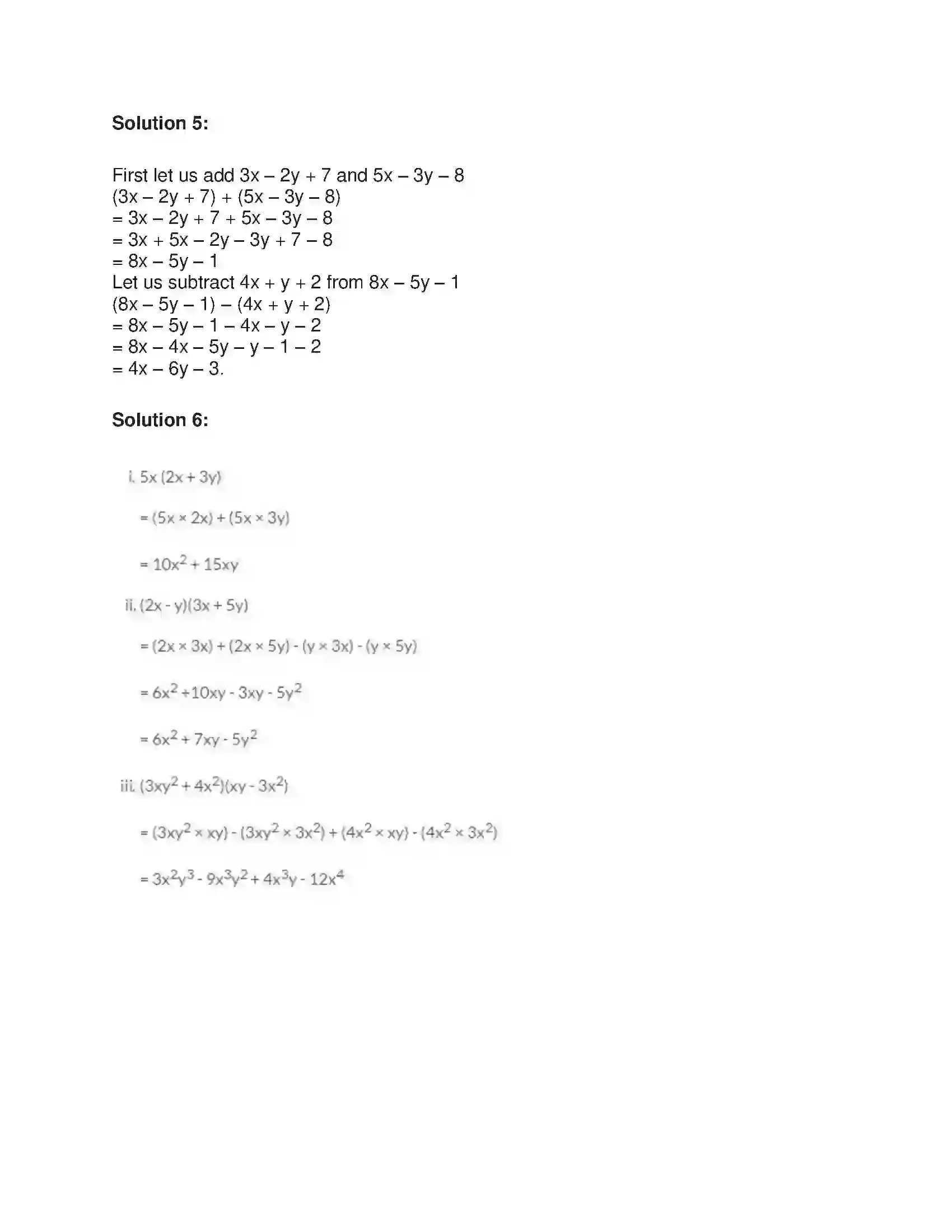 Maharashtra Board Class 9th Algebra Algebraic Expressions Solution 3