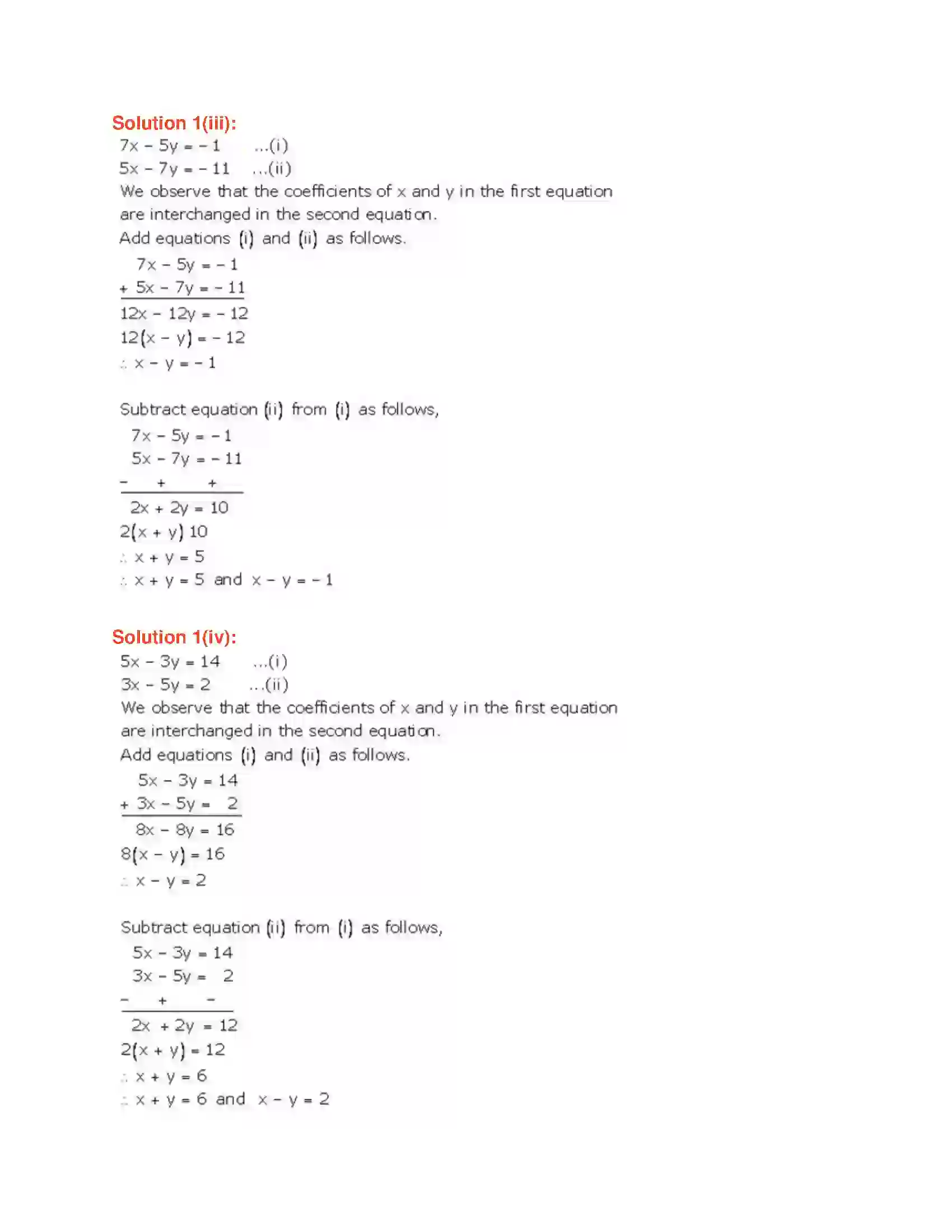 Maharashtra Board Class 9th Algebra Linear Equations in Two Variables Solution 10