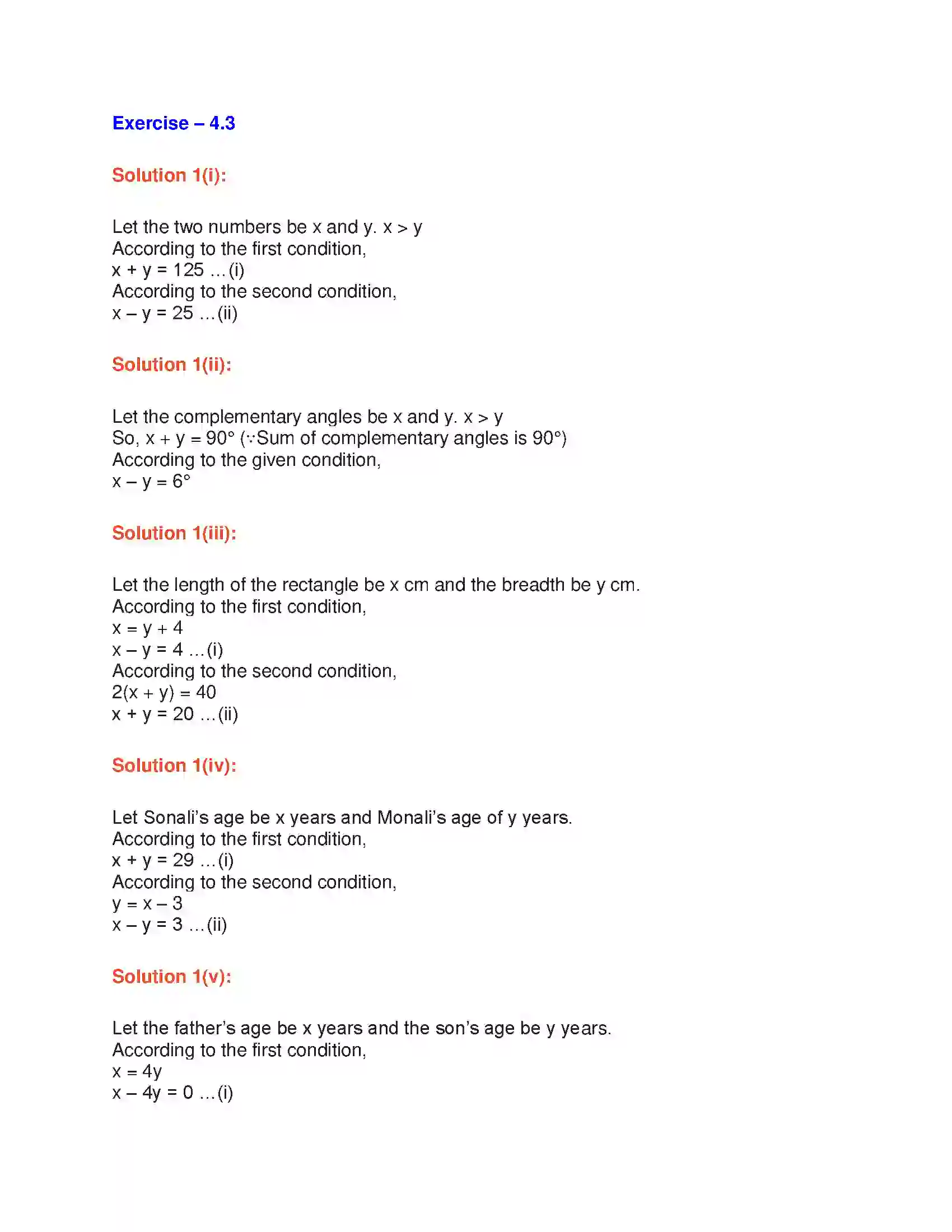 Maharashtra Board Class 9th Algebra Linear Equations in Two Variables Solution 16