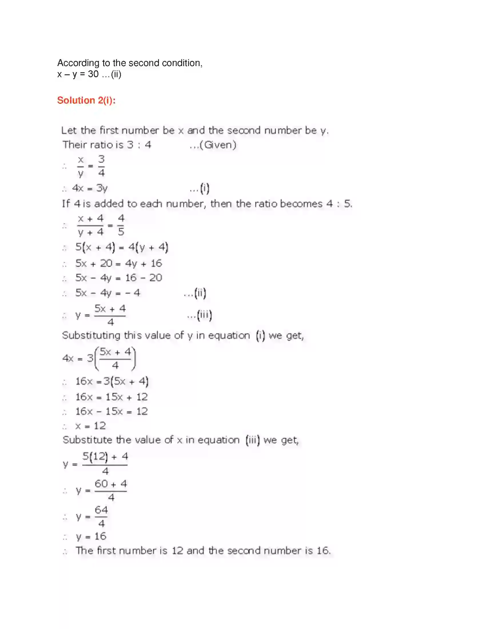 Maharashtra Board Class 9th Algebra Linear Equations in Two Variables Solution 17