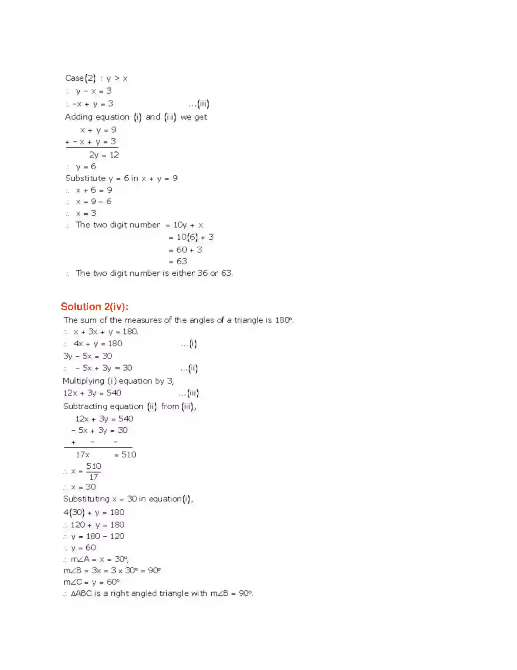 Maharashtra Board Class 9th Algebra Linear Equations in Two Variables Solution 20