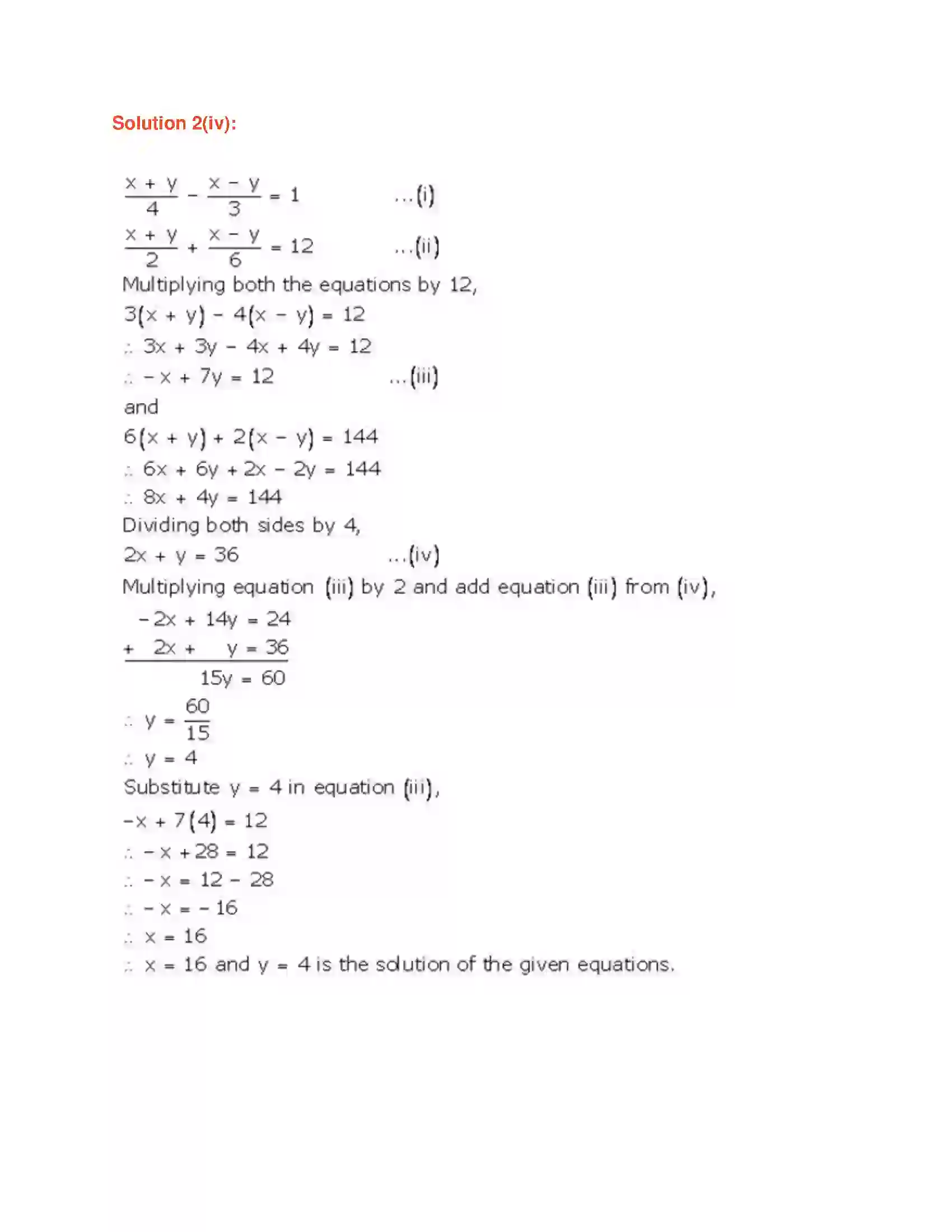 Maharashtra Board Class 9th Algebra Linear Equations in Two Variables Solution 3