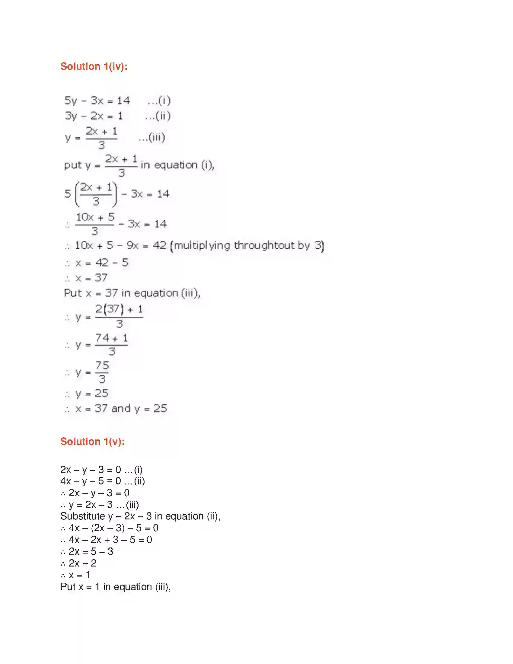 Maharashtra Board Class 9th Algebra Linear Equations in Two Variables Solution 7