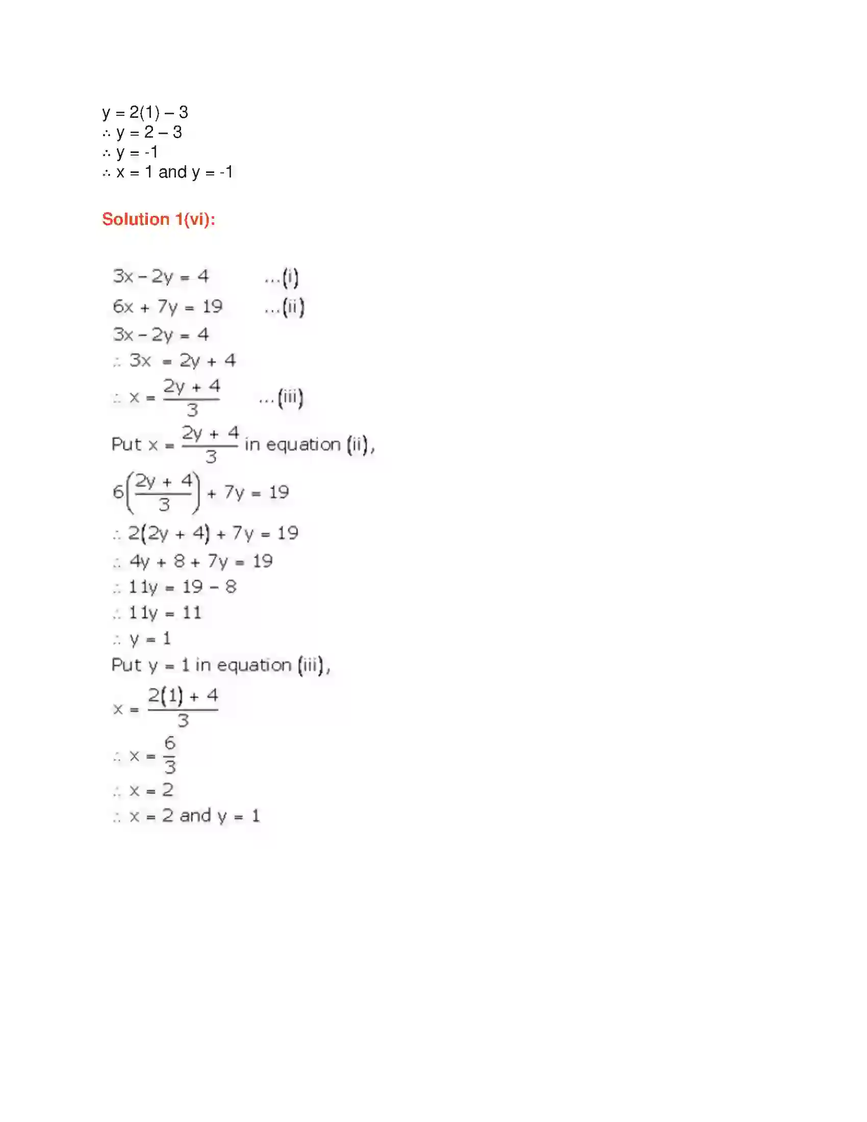 Maharashtra Board Class 9th Algebra Linear Equations in Two Variables Solution 8