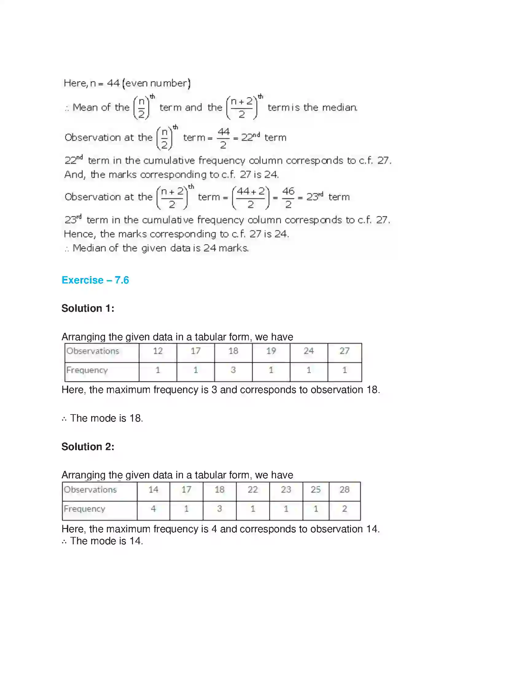 Maharashtra Board Class 9th Algebra Statistics Solution 16