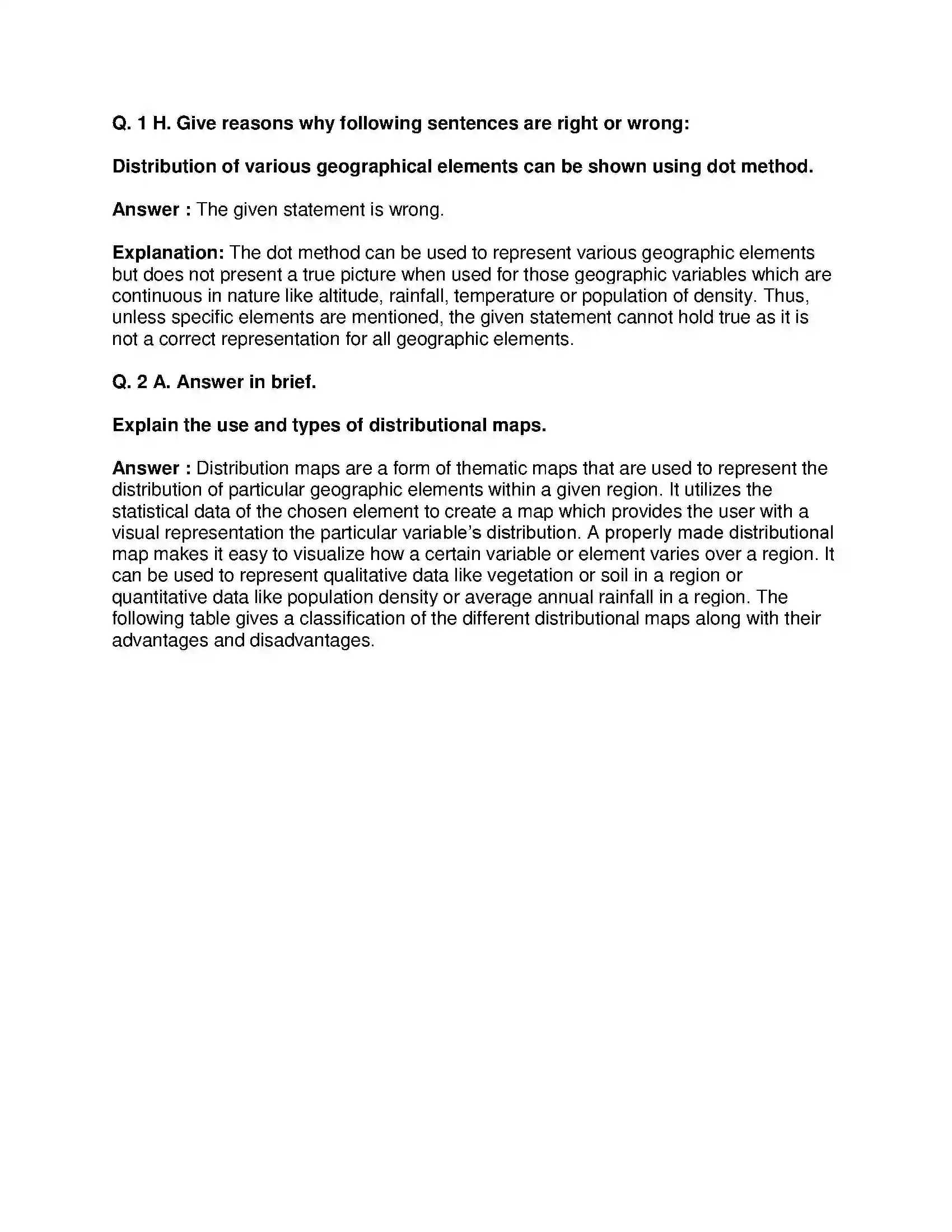 Maharashtra Board Class 9th Geography - English Medium Distributional Maps Solution 3