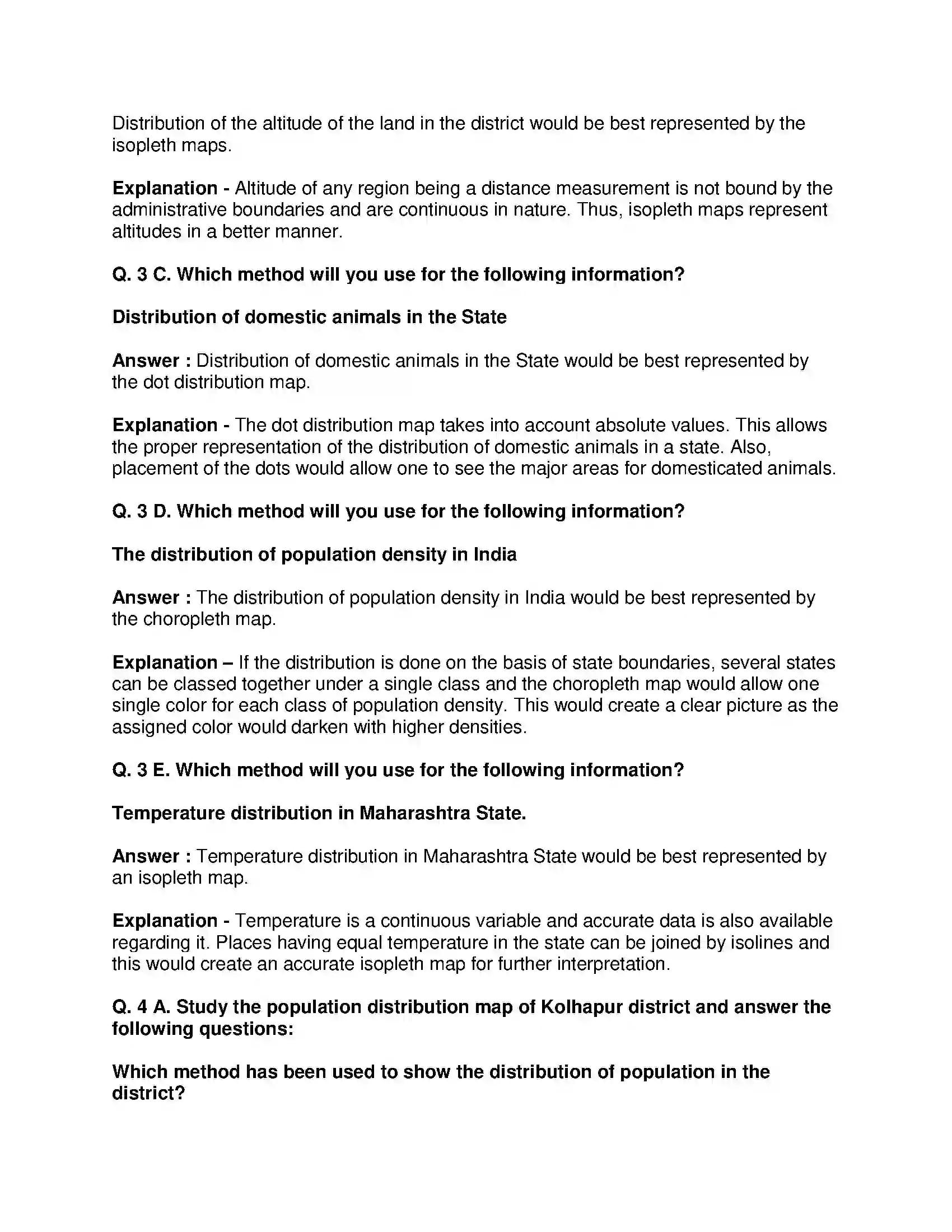 Maharashtra Board Class 9th Geography - English Medium Distributional Maps Solution 9