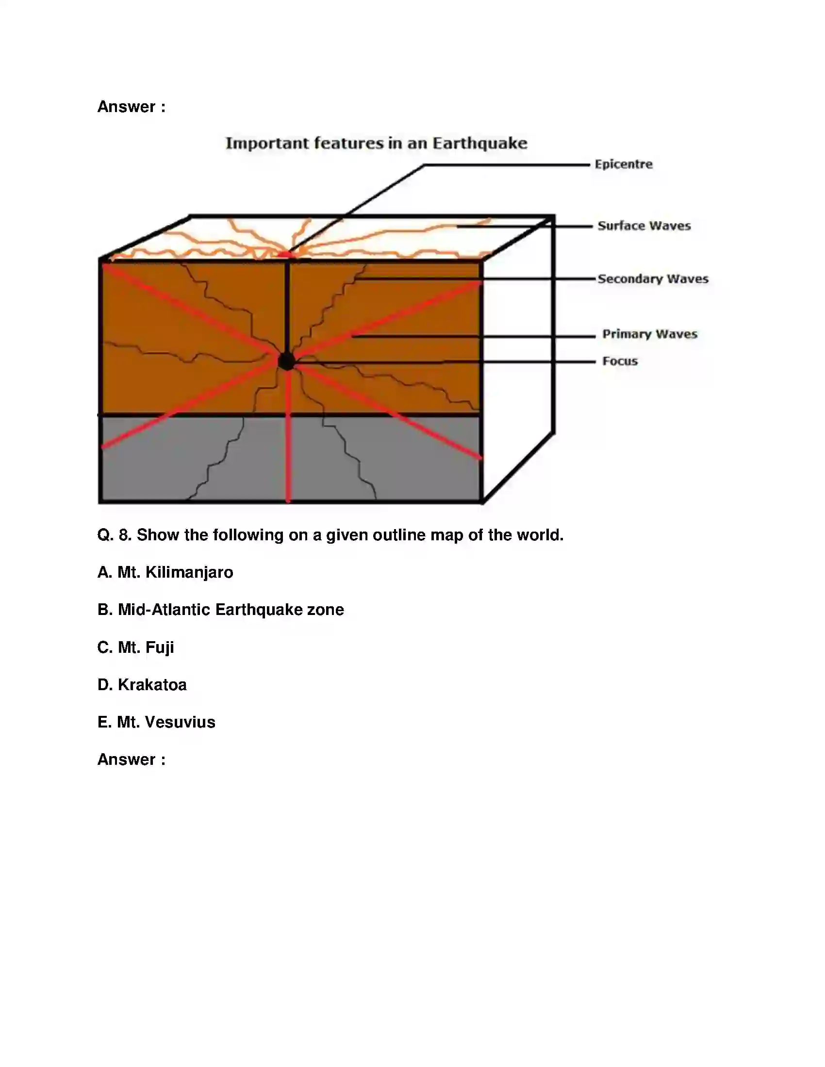 Maharashtra Board Class 9th Geography - English Medium Endogenetic Movements Solution 15