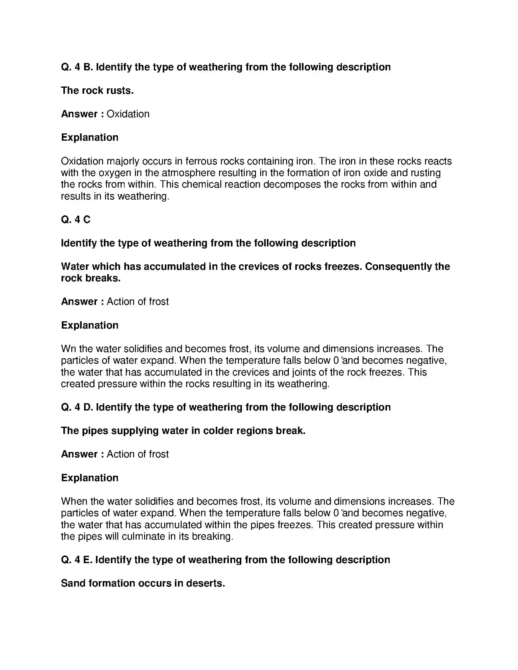 Maharashtra Board Class 9th Geography - English Medium Exogenetic Movements Part-1 Solution 7
