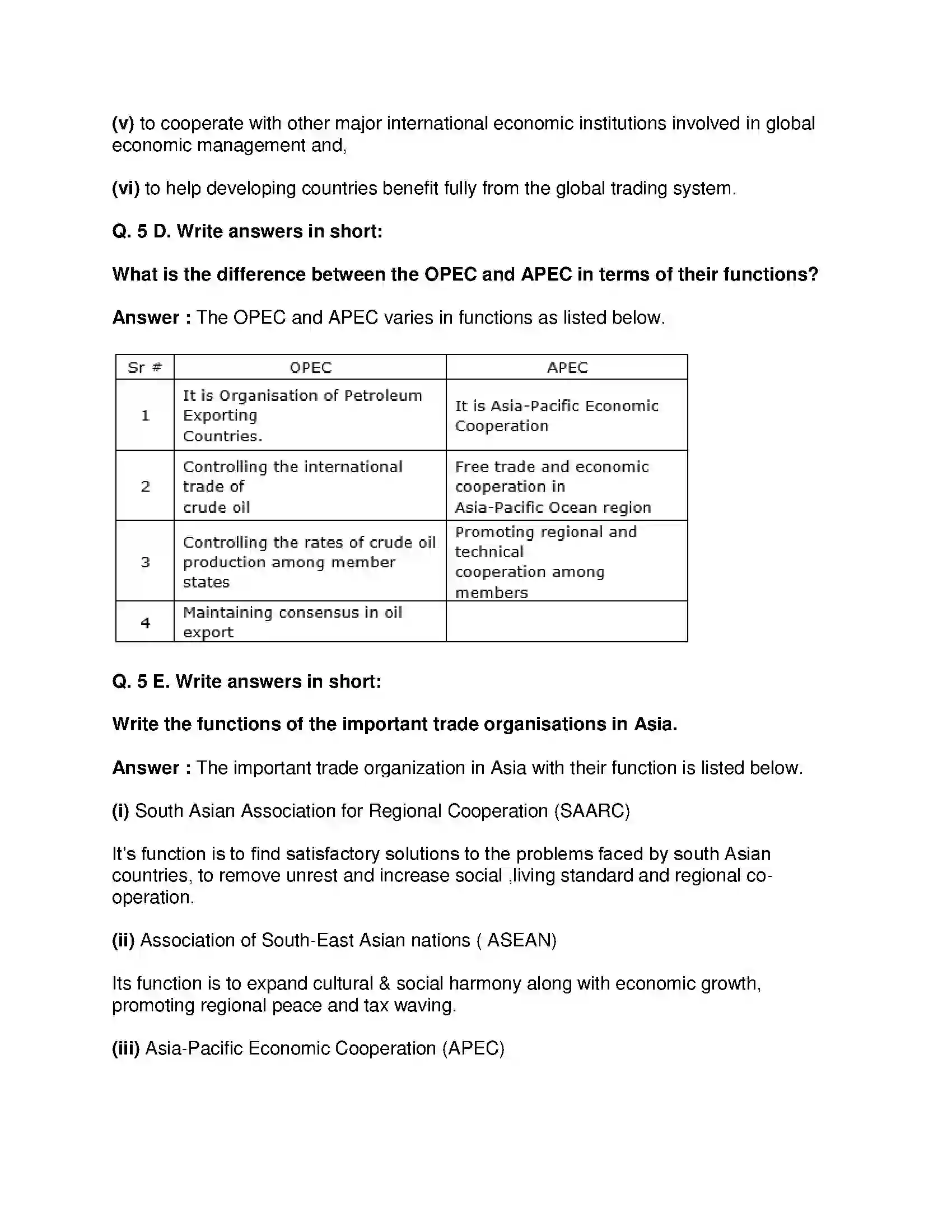 Maharashtra Board Class 9th Geography - English Medium Trade Solution 4