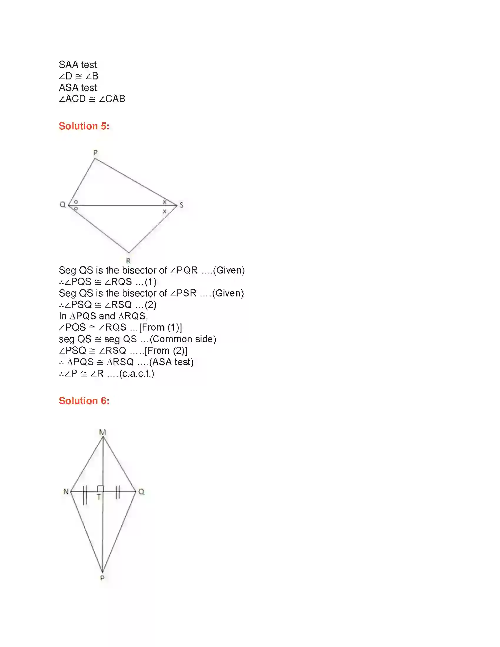 Maharashtra Board Class 9th Geometry Congruence of Triangles Solution 12