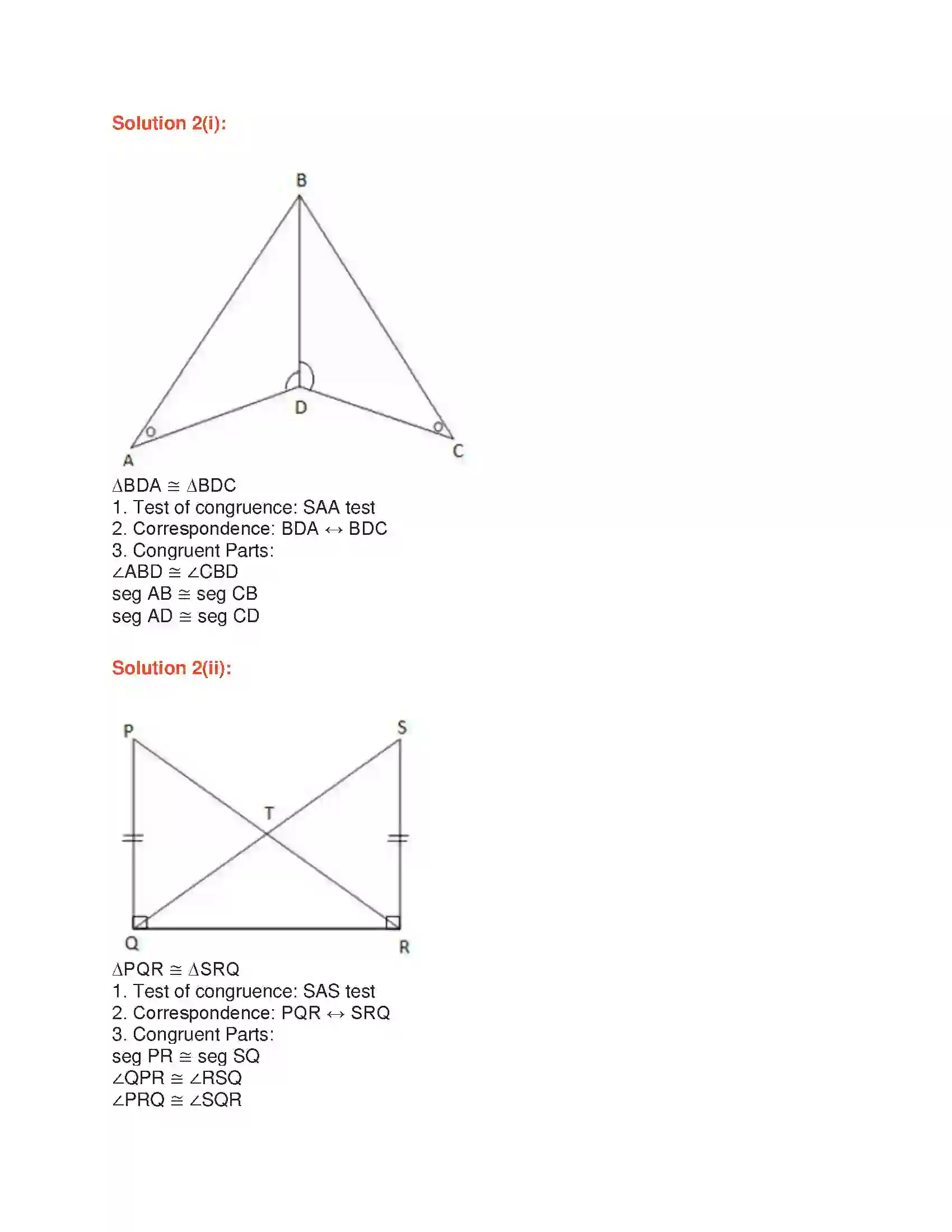 Maharashtra Board Class 9th Geometry Congruence of Triangles Solution 4