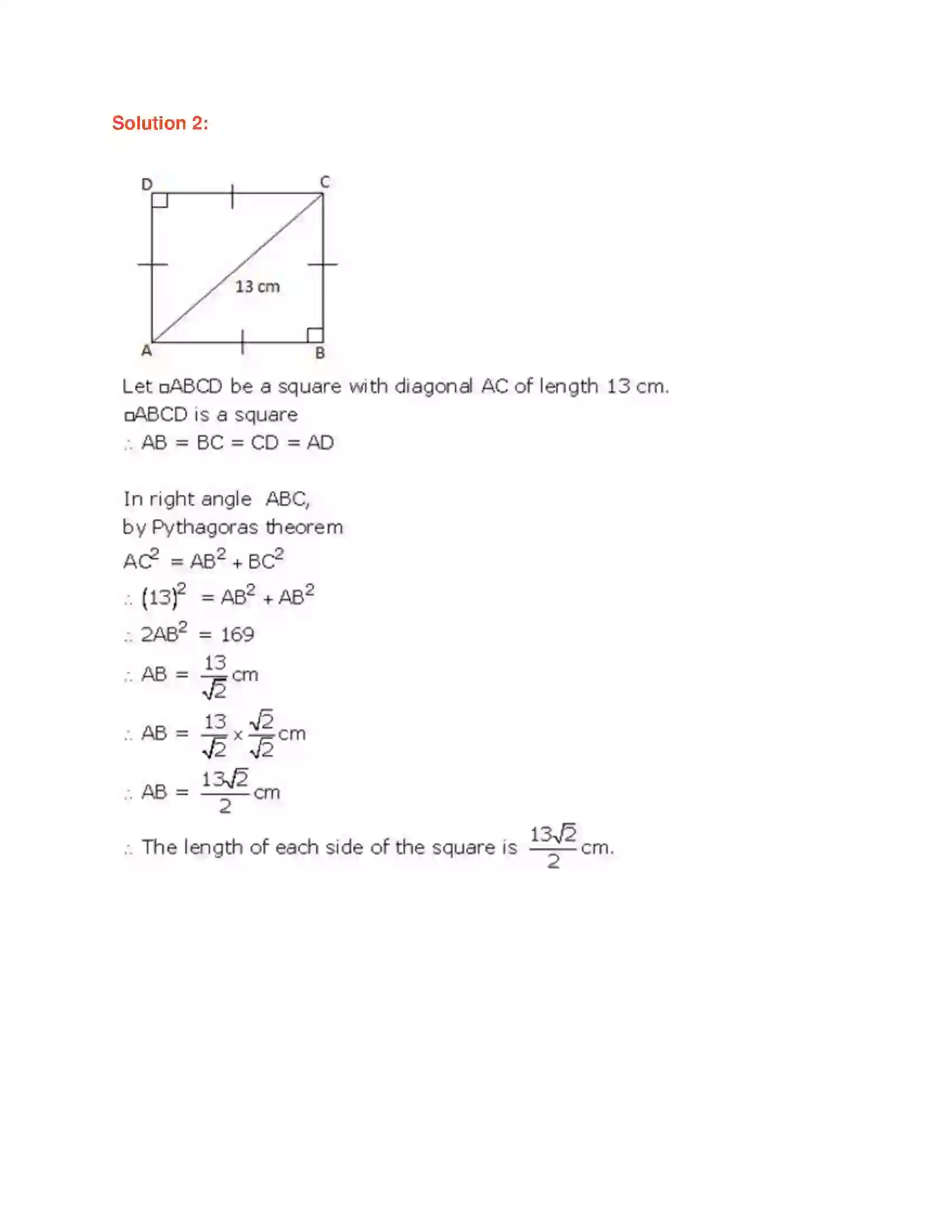 Maharashtra Board Class 9th Geometry Quadrilaterals Solution 13