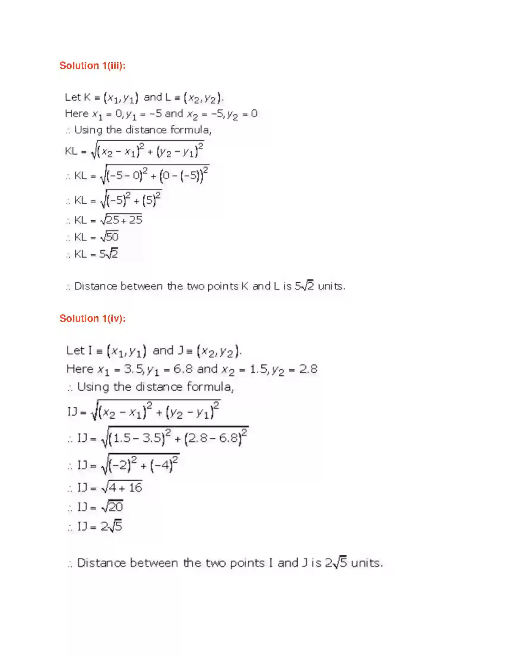 Maharashtra Board Class 9th Geometry Co-ordinate Geometry Solution 2