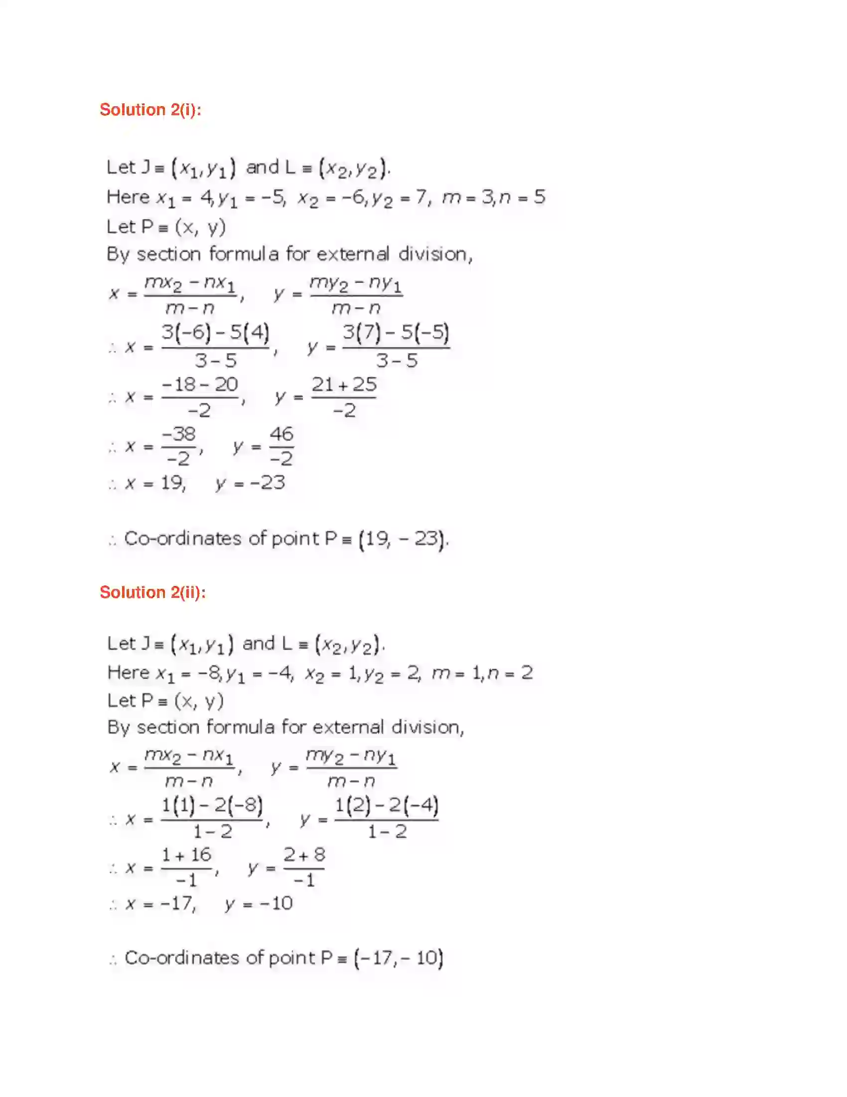 Maharashtra Board Class 9th Geometry Co-ordinate Geometry Solution 9