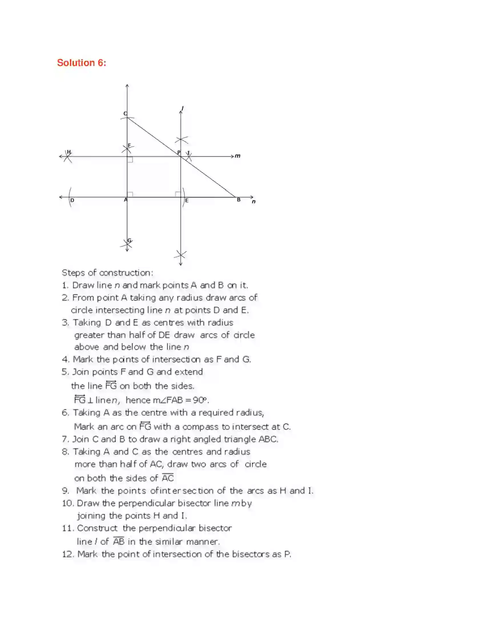 Maharashtra Board Class 9th Geometry Geometrical Constructions Solution 6