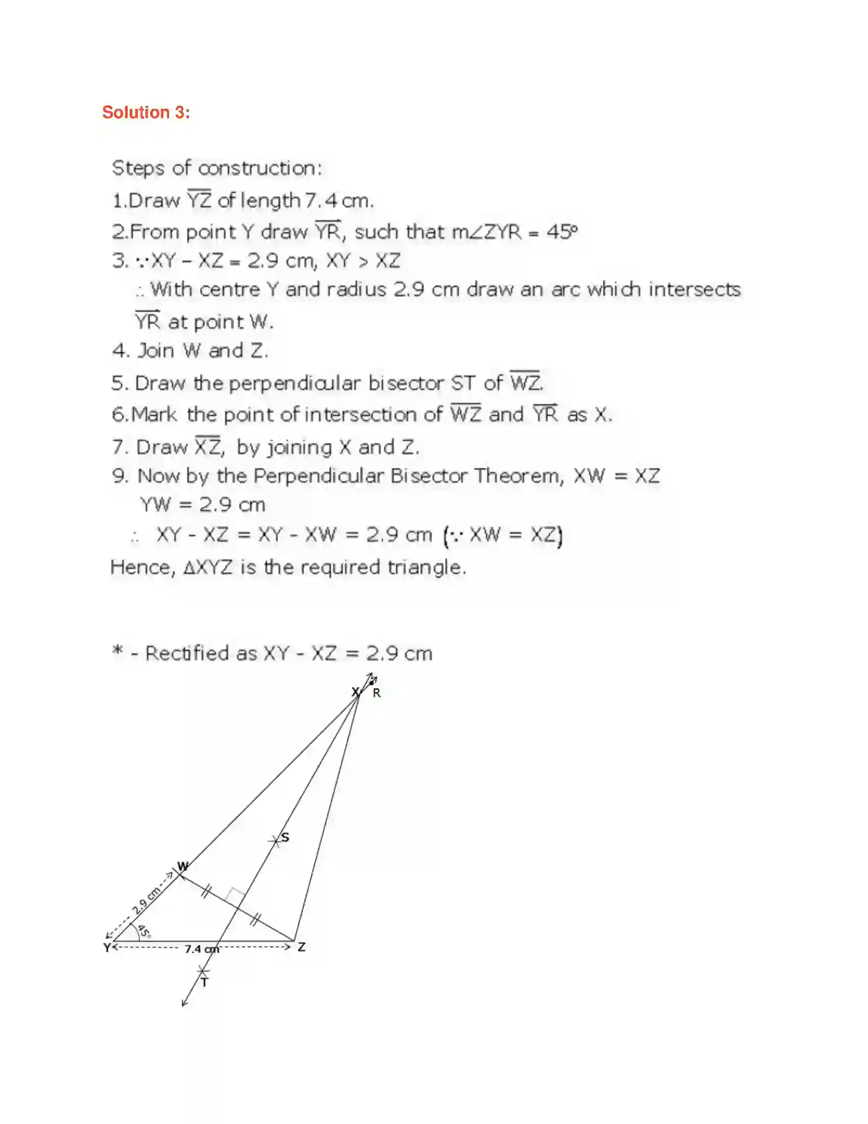 Maharashtra Board Class 9th Geometry Geometrical Constructions Solution 9