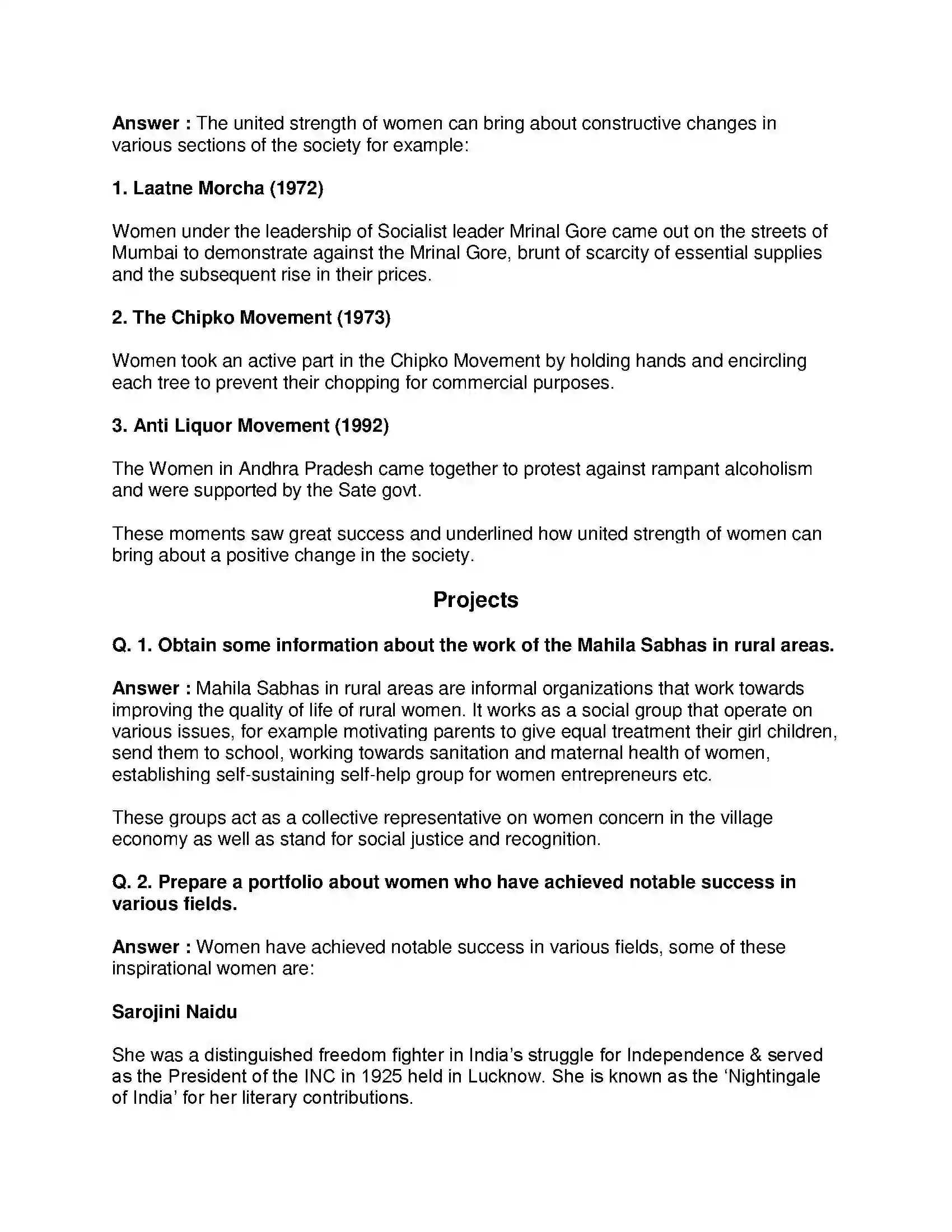 Maharashtra Board Class 9th History - English Medium Empowerment of Women and Other Weaker Sections Solution 4