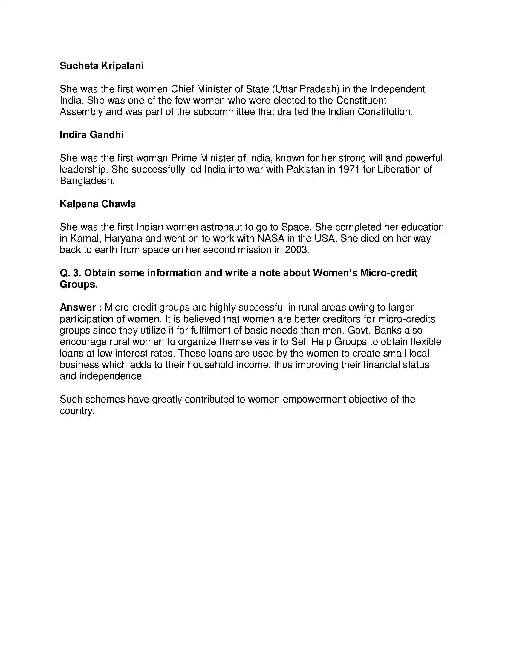 Maharashtra Board Class 9th History - English Medium Empowerment of Women and Other Weaker Sections Solution 5