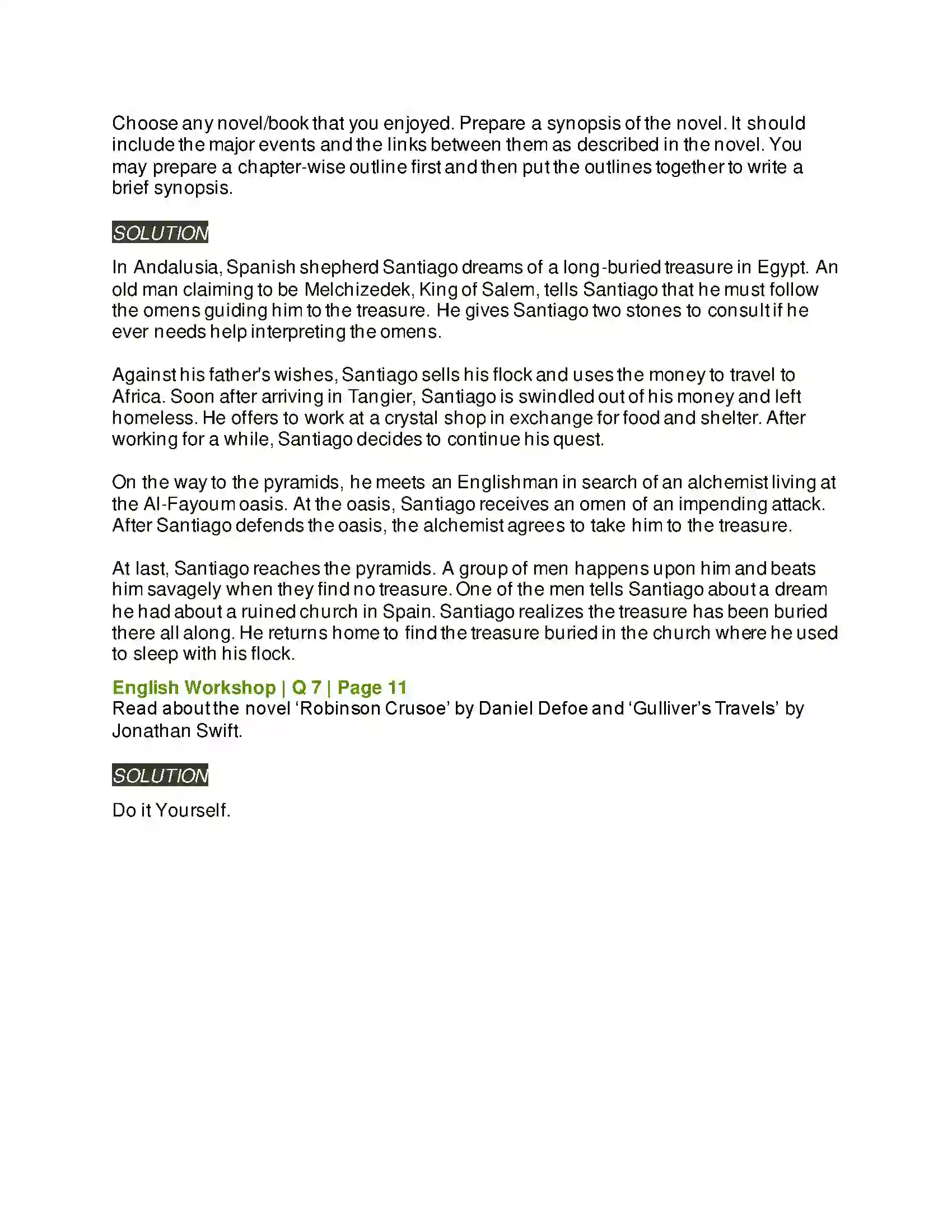 Maharashtra Board Class 9th Kumarbharati - English Medium 1.2 A Synopsis-The Swiss Family Robinson Solution 12