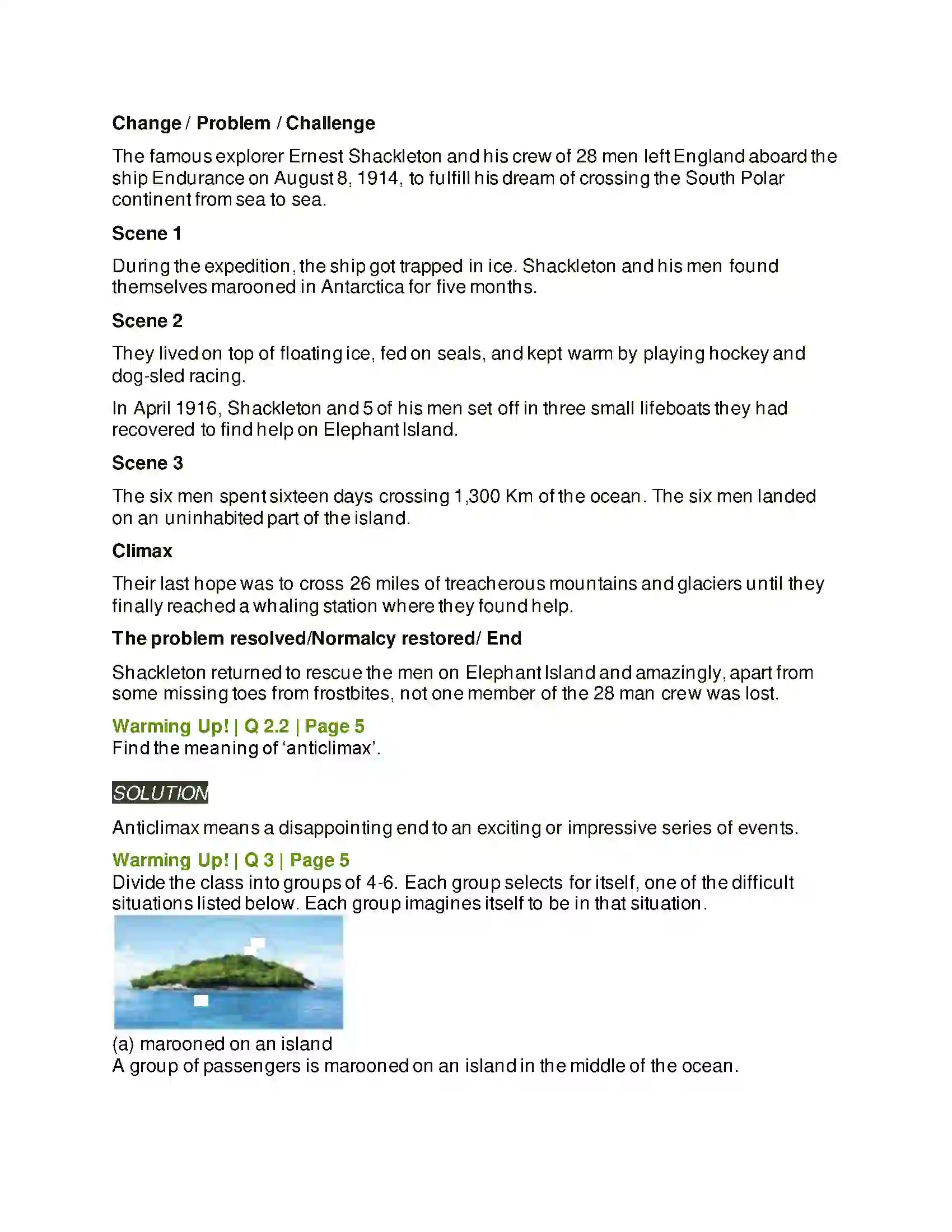 Maharashtra Board Class 9th Kumarbharati - English Medium 1.2 A Synopsis-The Swiss Family Robinson Solution 2