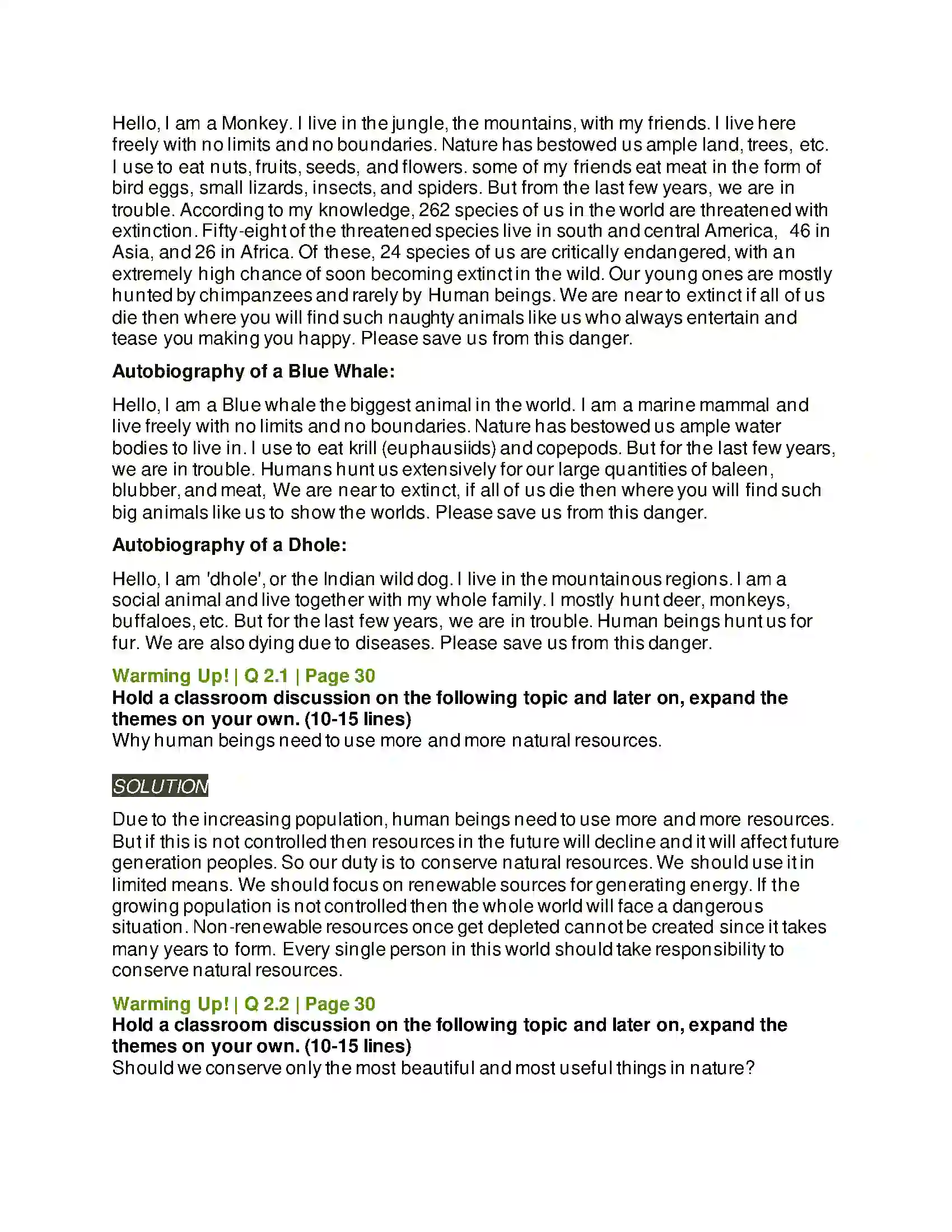 Maharashtra Board Class 9th Kumarbharati - English Medium 2.2 A True Story of Sea Turtles Solution 2