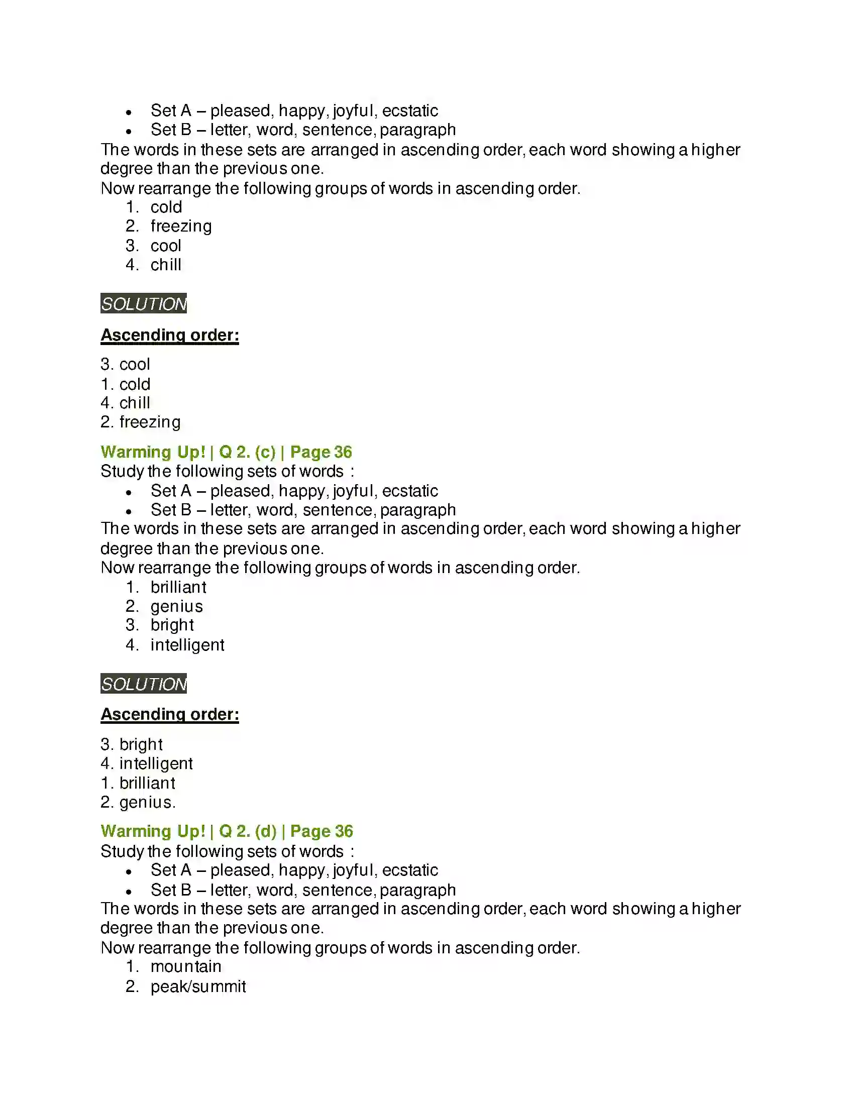 Maharashtra Board Class 9th Kumarbharati - English Medium 2.3 Somebody’s Mother Solution 2