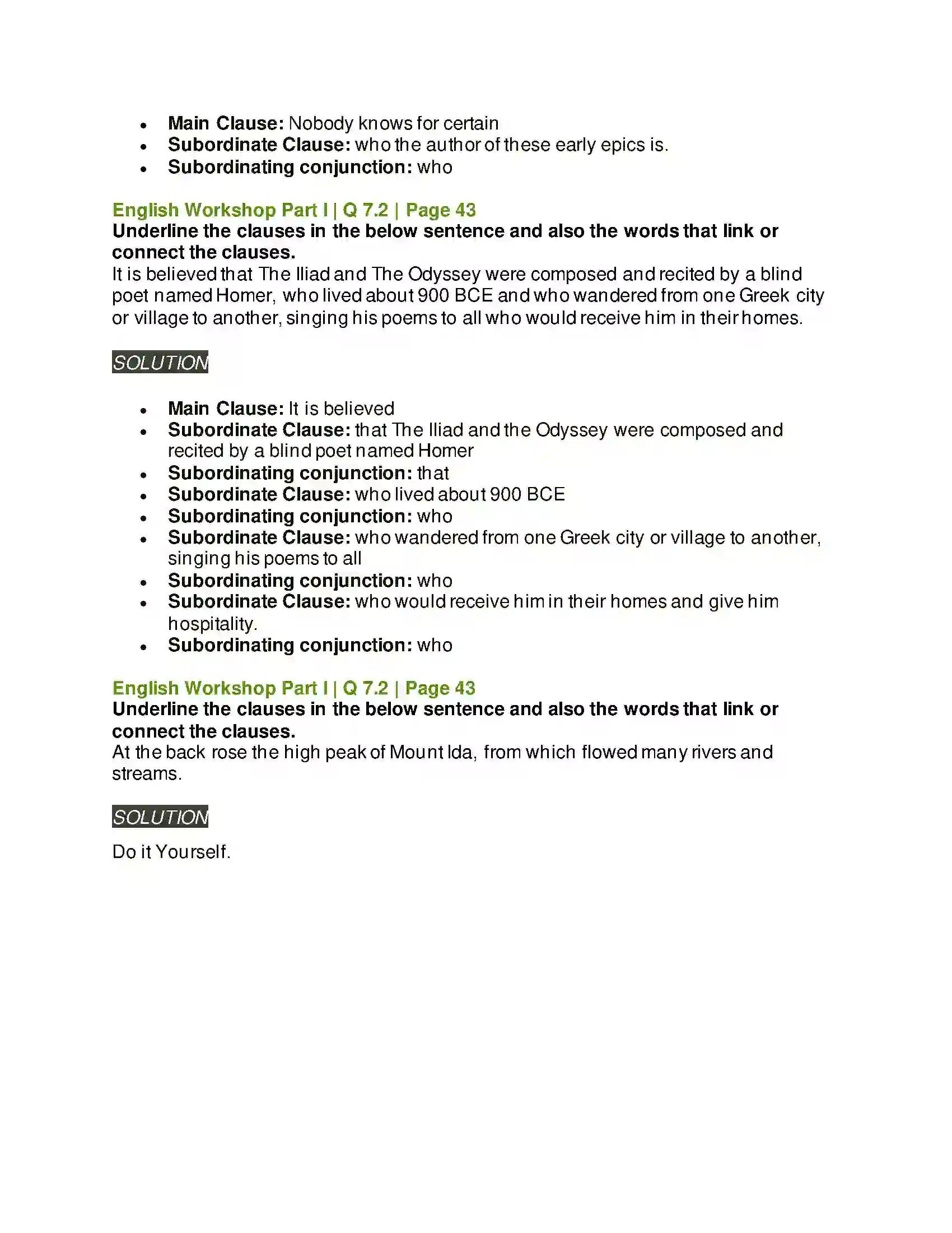 Maharashtra Board Class 9th Kumarbharati - English Medium 2.4 The Fall of Troy Solution 10