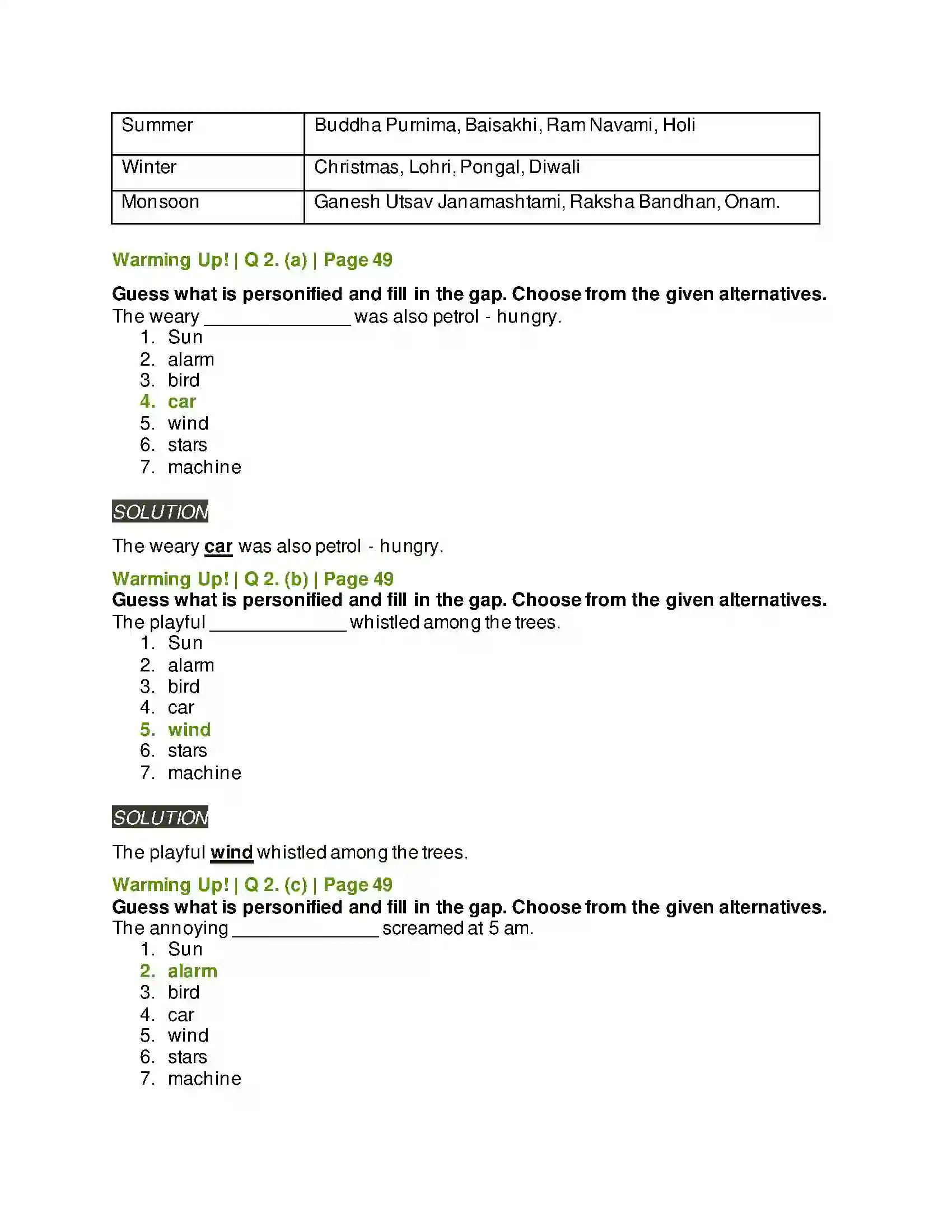 Maharashtra Board Class 9th Kumarbharati - English Medium 2.5 Autumn Solution 3