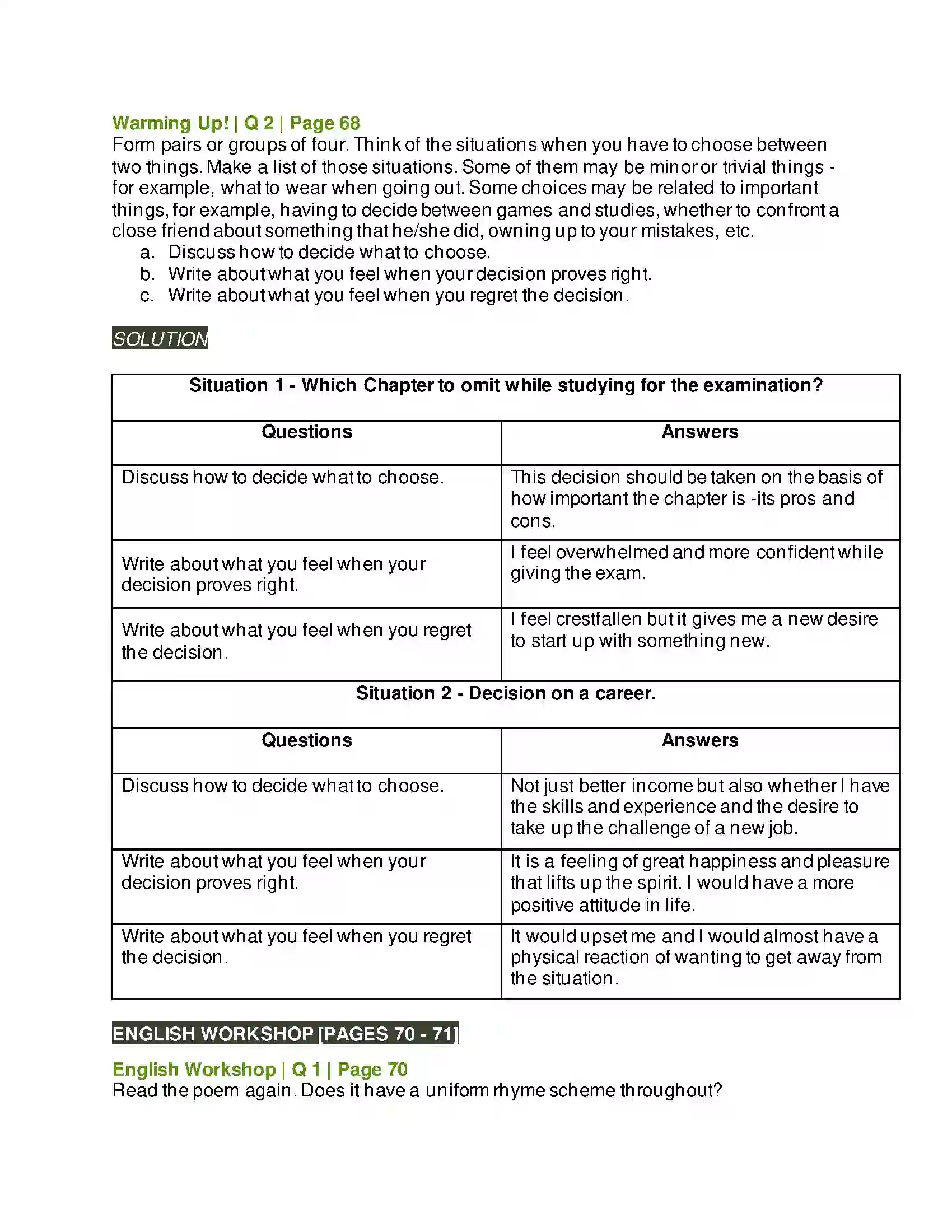 Maharashtra Board Class 9th Kumarbharati - English Medium 3.3 The Road Not Taken Solution 2